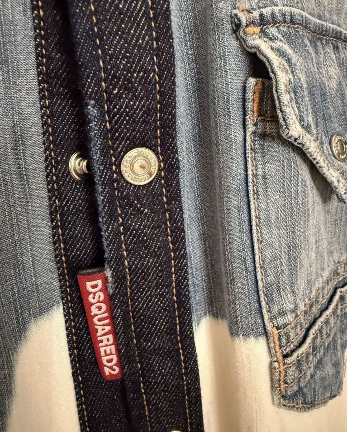 Dsquared2 Dsquared2 Italian-made Tie-Dye Denim Shirt jacket Size US S / EU 44-46 / 1 - 2 Thumbnail