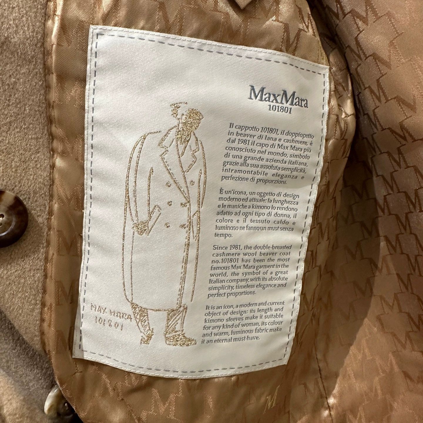 Max Mara Maxmara apr795 101801 Camel Belted Wool Coat 34 Size XS / US 0-2 / IT 36-38 - 6 Thumbnail