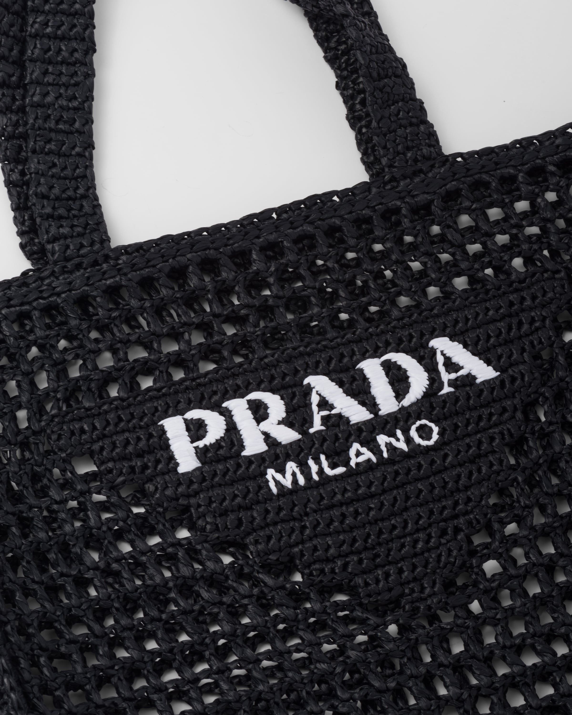 Prada o1bcso1str1025 Size: OS / Crochet Tote Bag in Black Size ONE SIZE - 6 Thumbnail