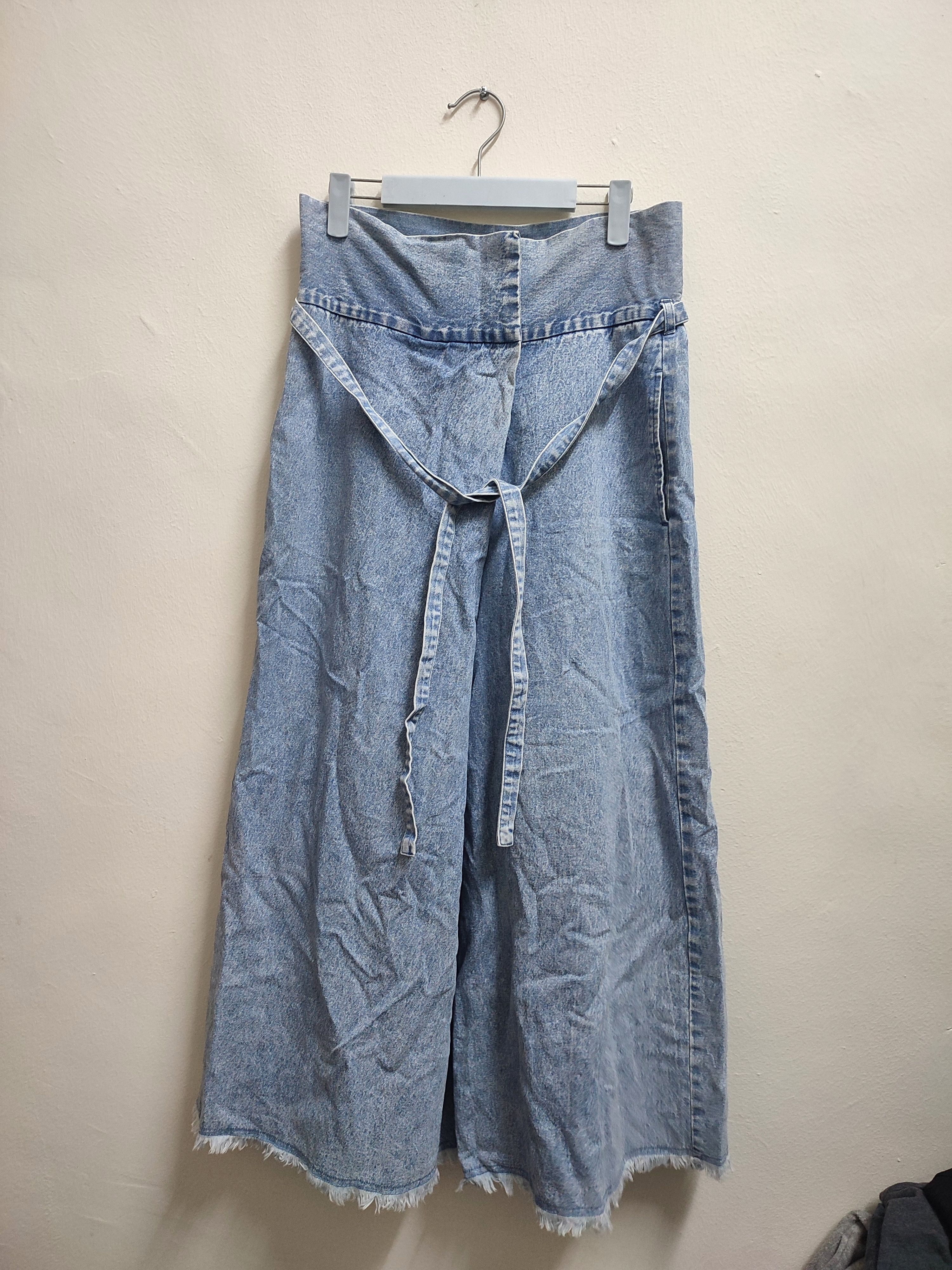Japanese Brand Vintage Back Number Wide Leg Culottes Denim Size US 30 / EU 46 - 1 Thumbnail