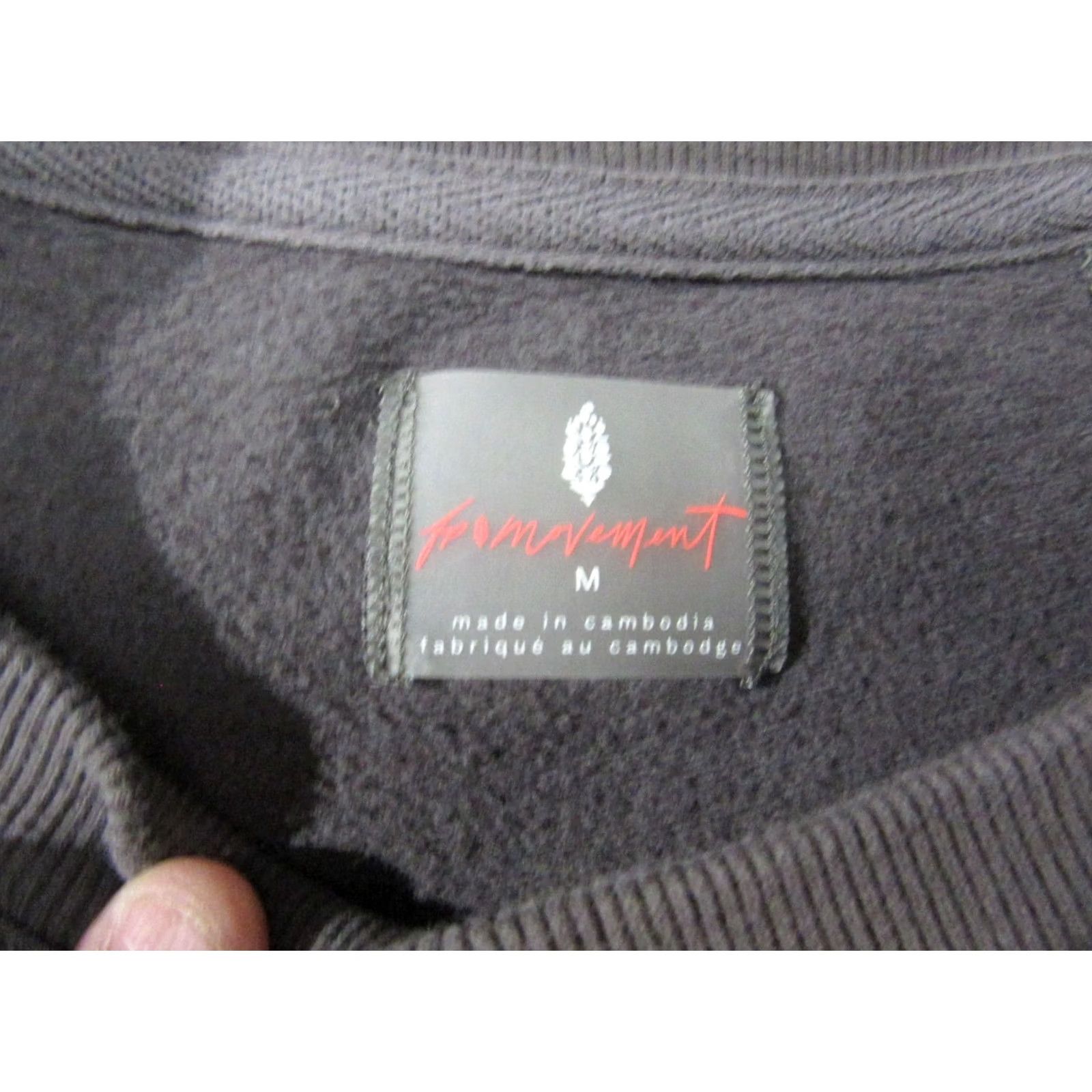 Free People Free People Sweatshirt Women Medium Gray Cropped Oversize Cozy Frayed Hem Trim Size M / US 6-8 / IT 42-44 - 2 Thumbnail