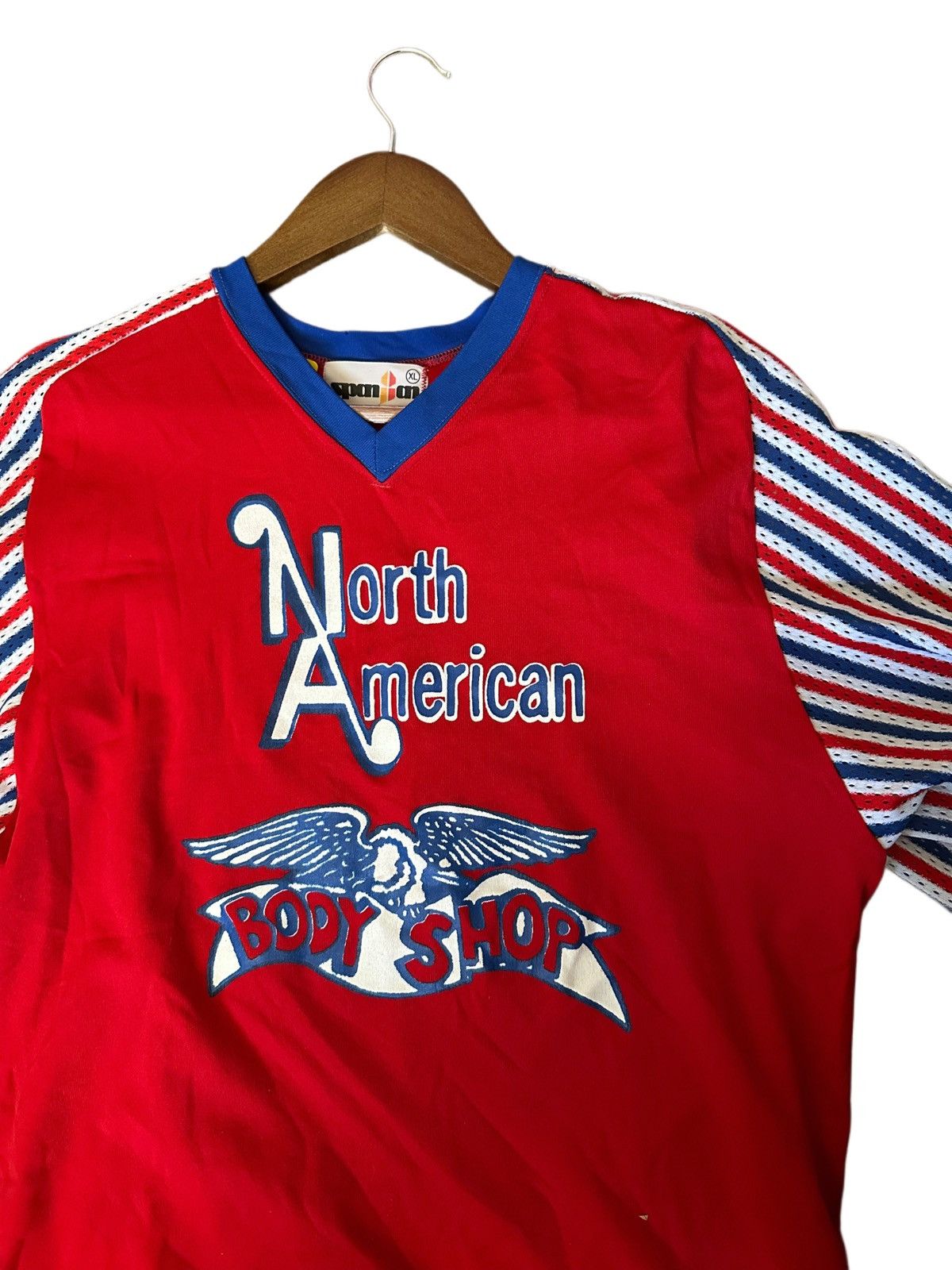 Vintage Rare Vintage North American Body Shop Striped Jersey Size US M / EU 48-50 / 2 - 1 Thumbnail