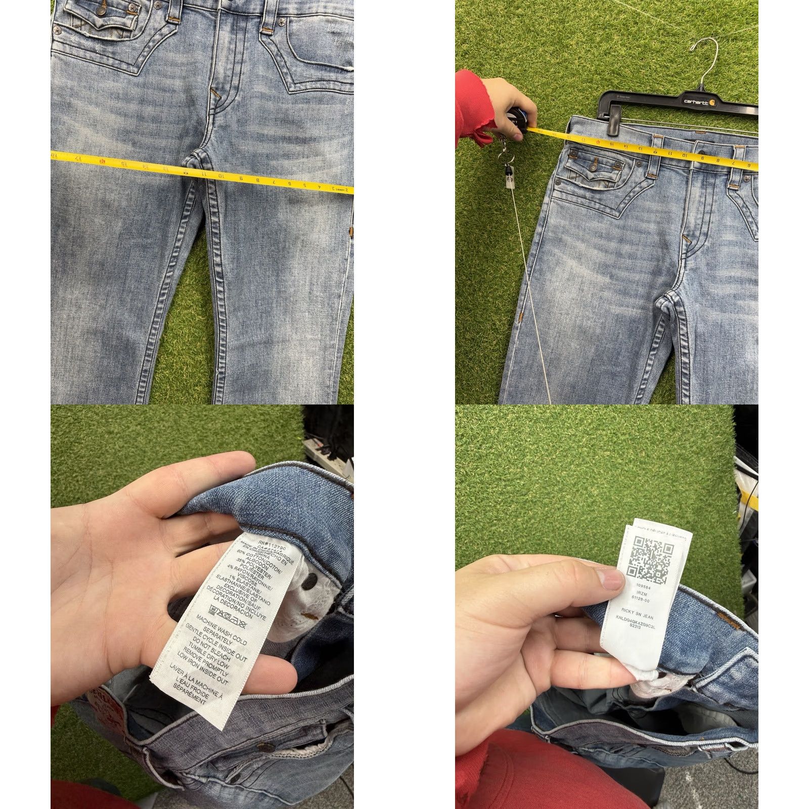 True Religion True Religion Jeans Mens 33 Ricky Straight Denim 5-Pocket 33 in Blue Cotton Relaxed Vintage No Size US 33 - 8 Thumbnail
