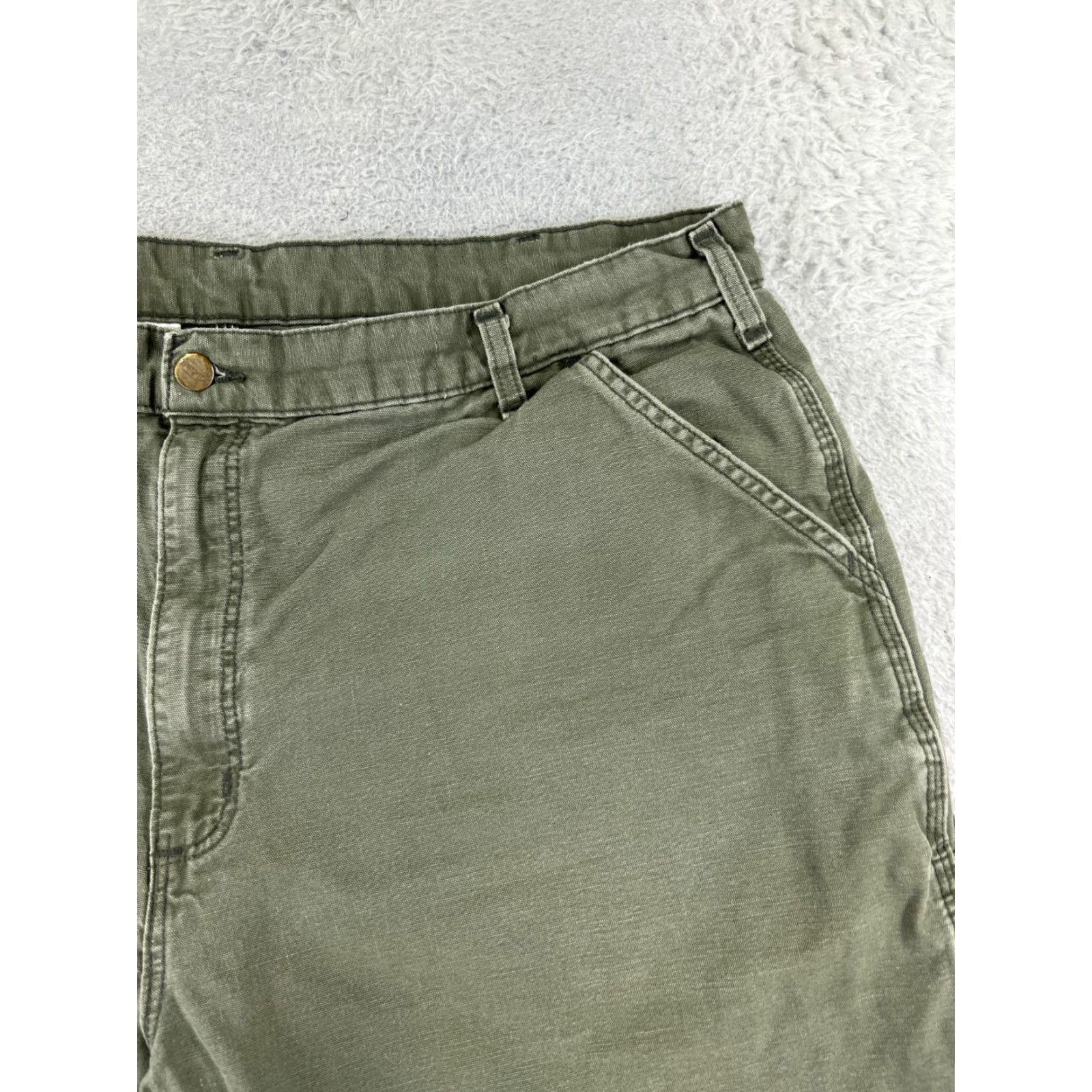 Carhartt VINTAGE Carhartt Shorts Mens 42 Green 100% Cotton Duck Workwear Cargo 9 Inseam Regular Size US 42 / EU 58 - 7 Thumbnail