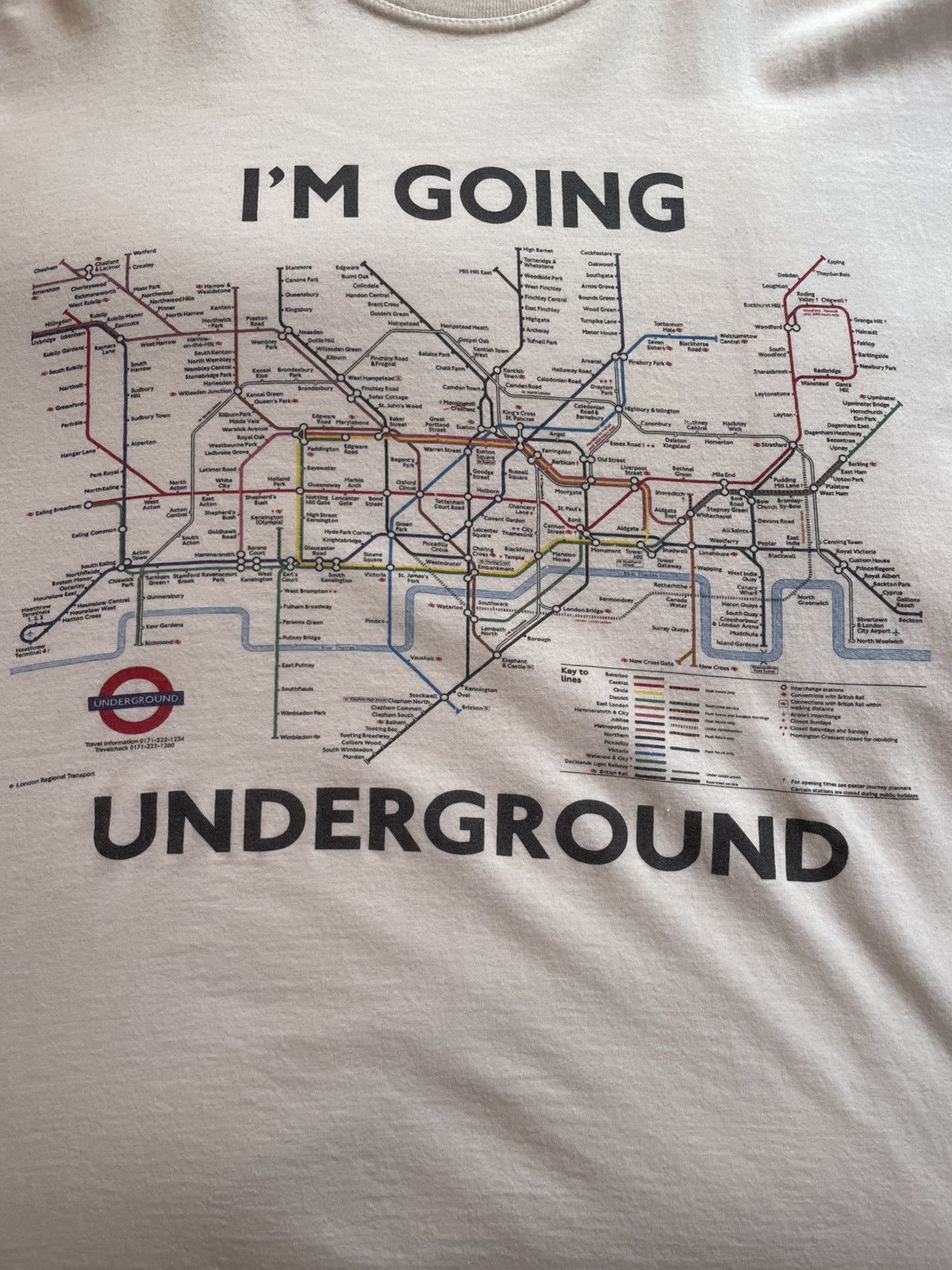 Vintage Vintage London Underground Tee Size US L / EU 52-54 / 3 - 4 Thumbnail