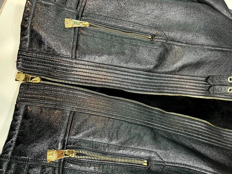 Versace Versace Fur is integrated into the leather coat Size S / US 4 / IT 40 - 9 Thumbnail