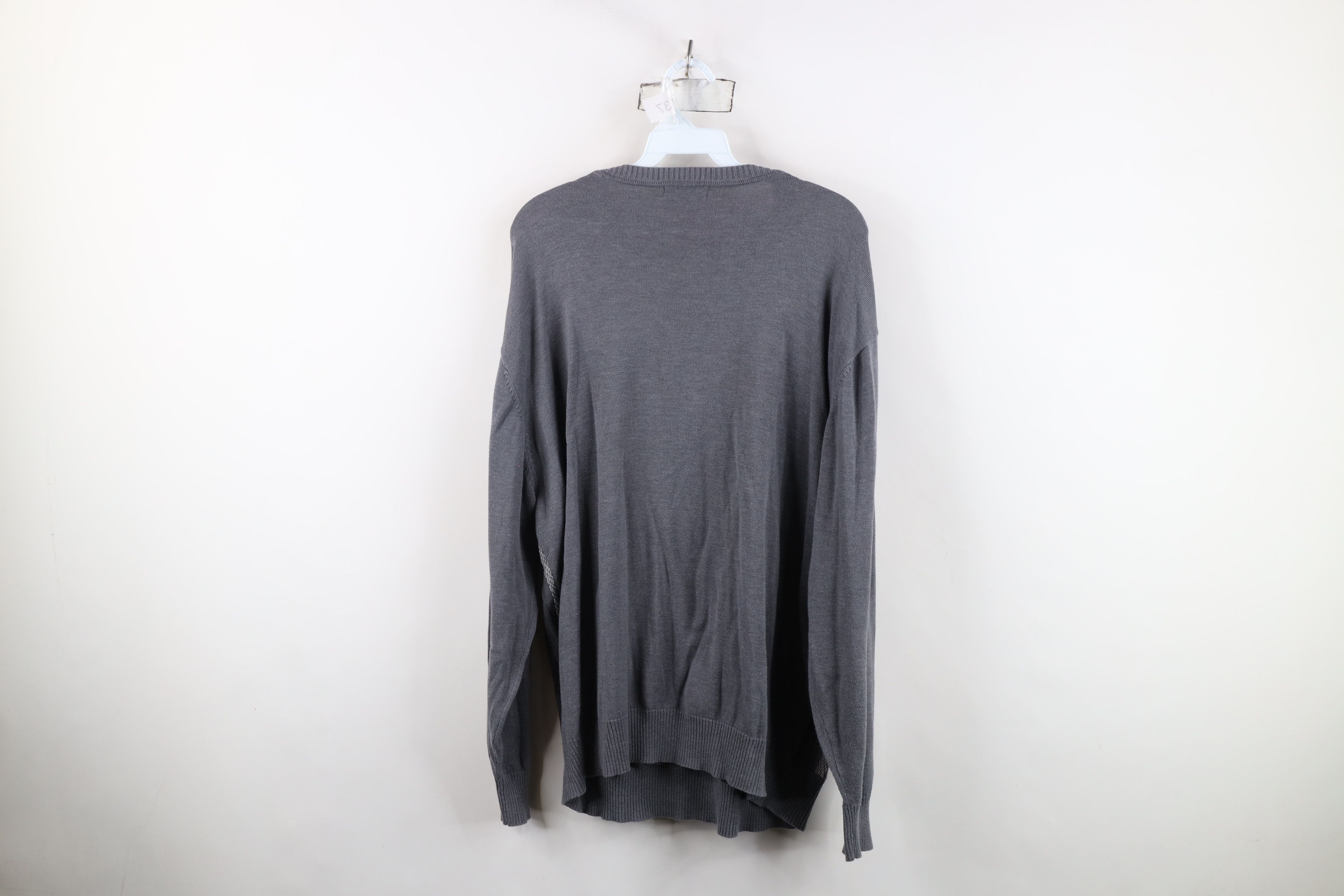 Vintage Vintage 90s Y2K Streetwear Ribbed Knit Crewneck Sweater Size US XL / EU 56 / 4 - 7 Thumbnail