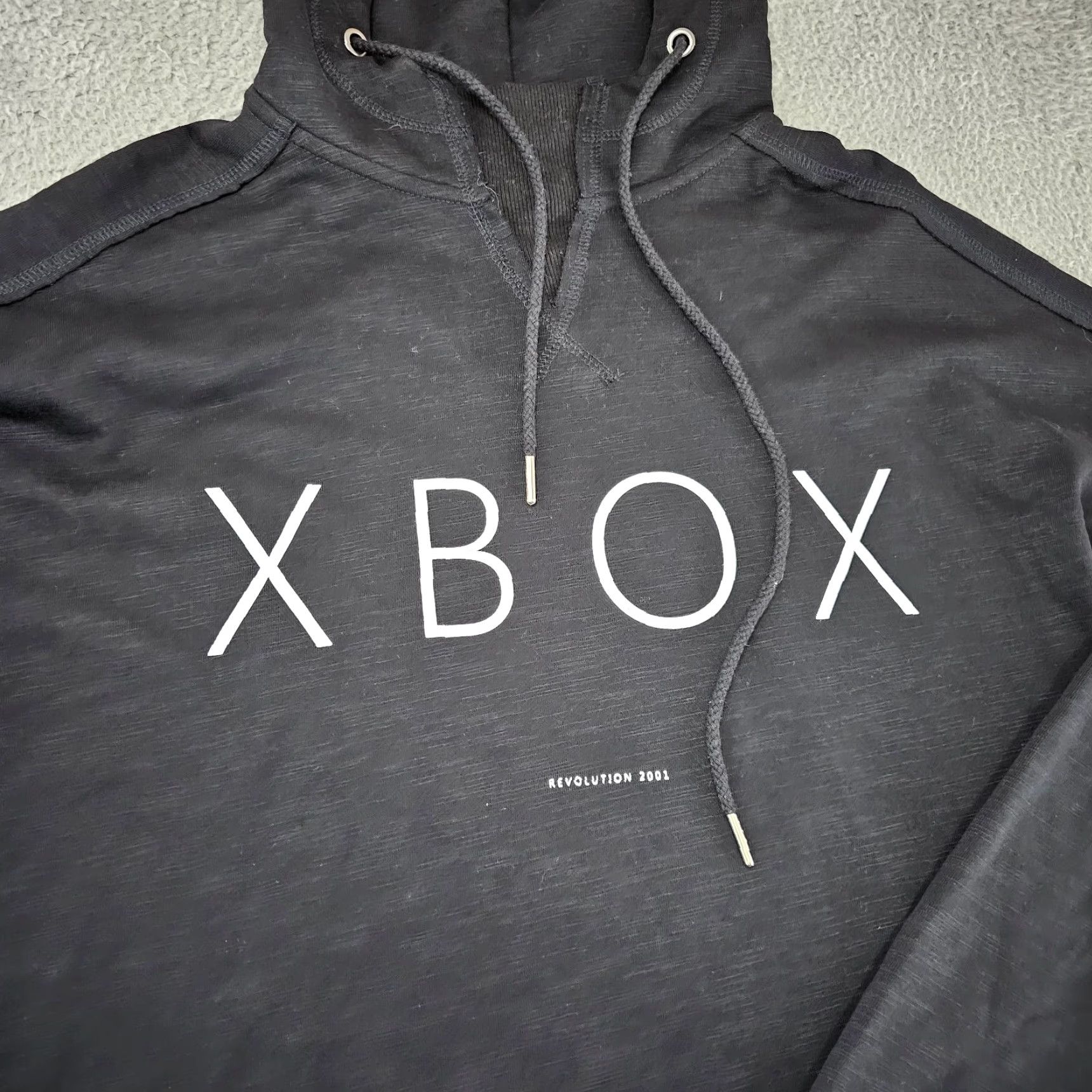 Vintage Xbox Meta Sweater Mens Medium Black Knit Hoodie Heavyweight Cotton Pullover Size US M / EU 48-50 / 2 - 2 Thumbnail