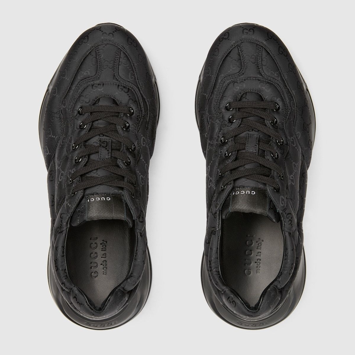 Gucci o1s1wg110225 GG Rhyton Sneakers in Black Size US 14 / EU 47 - 5 Thumbnail