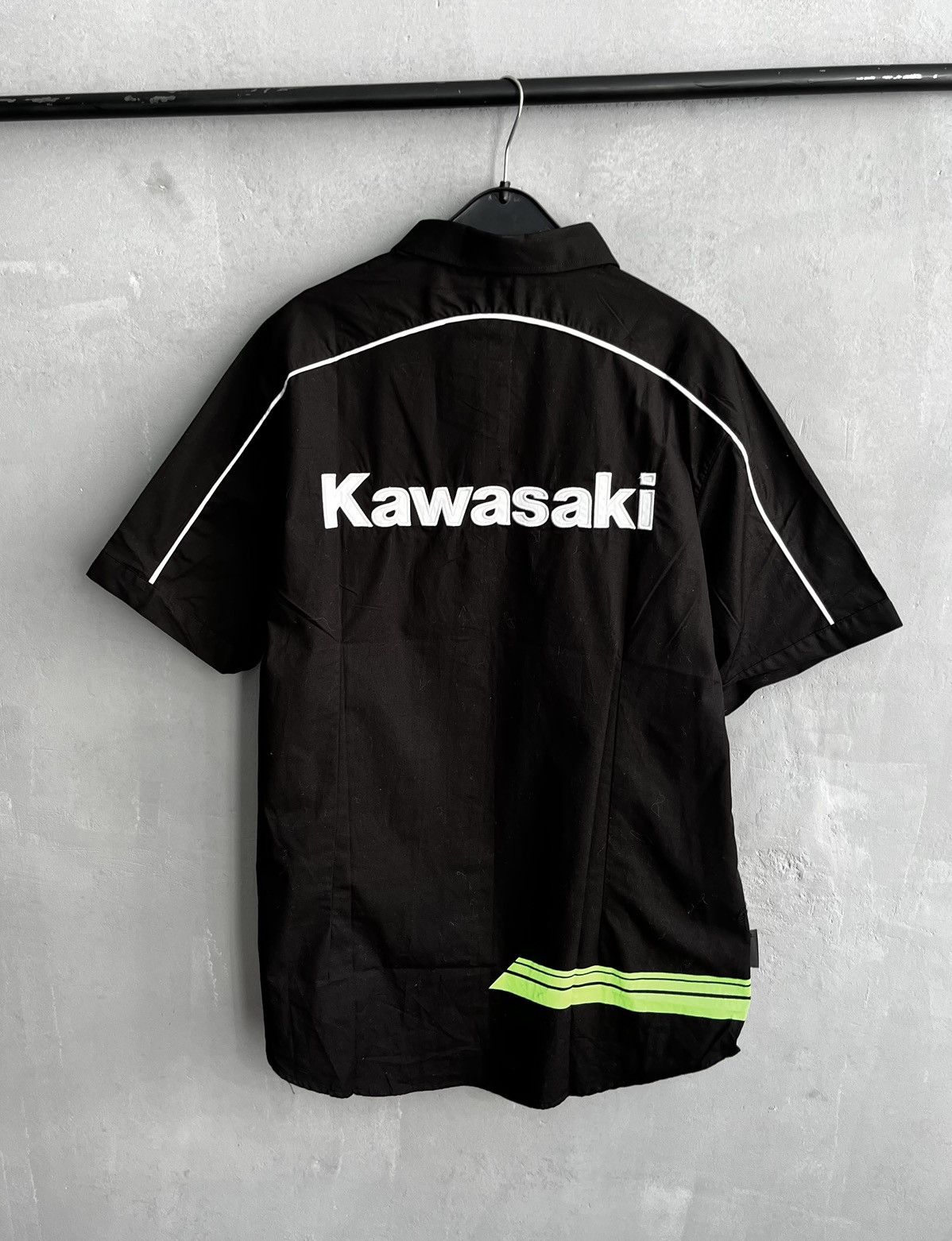 Vintage Kawasaki Vintage Racing Button Up Shirt BMR Team Moto Size US XL / EU 56 / 4 - 1 Thumbnail