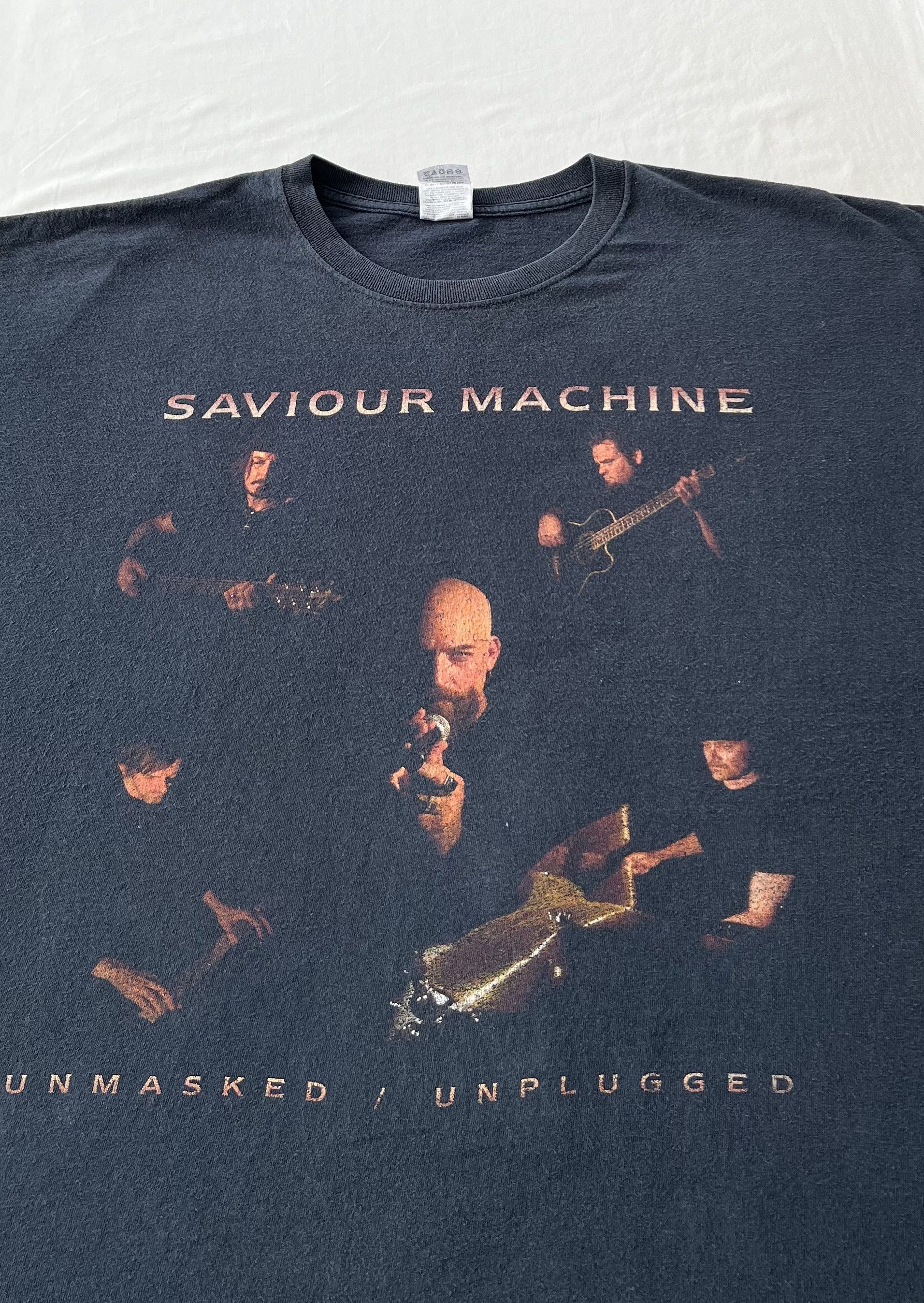 Band Tees Vintage 2000s Saviour Machine Gothic Metal Band Black Tshirt Size US XXL / EU 58 / 5 - 5 Thumbnail
