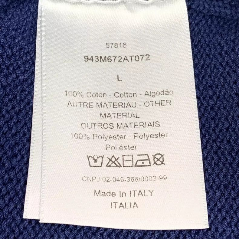 Dior Dior Dark blue side logo jacquart cotton round-neck long-sl Size US L / EU 52-54 / 3 - 7 Thumbnail
