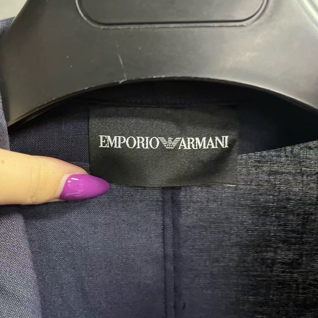 Emporio Armani giorgio armani navy short blazer jacket Size US M / EU 48-50 / 2 - 4 Thumbnail