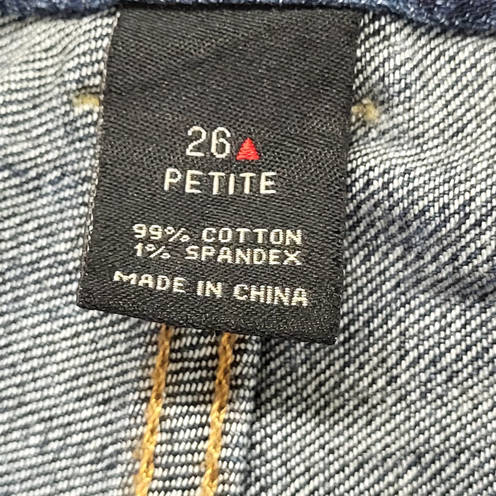 Vintage Lane Bryant Jeans Women's Petite 26P Blue Simply Straight Denim Embroidered 5-Pocket Stretch Modern Comfort Jeans Womens Petite Blue Denim Size 26" / US 2 / IT 38 - 5 Thumbnail
