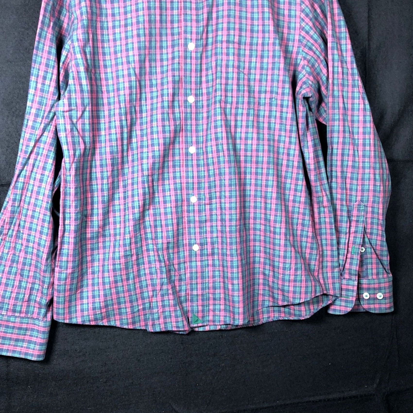 UNTUCKit UNTUCKit Mens Shirt Plaid Collared Button-Down Wrinkle Free 100% Cotton Large Multicolored Blue-White-Black Casual Workwear Mens Size US L / EU 52-54 / 3 - 3 Thumbnail