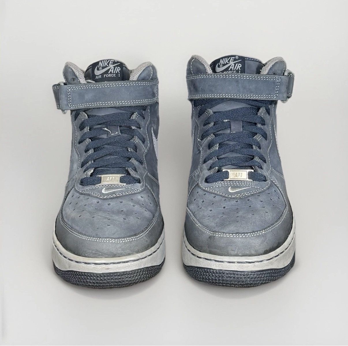 Nike Nike Air Force 1 Mid Denim Blue Suede 2005 size 11.5 Size US 11.5 / EU 44-45 - 2 Thumbnail