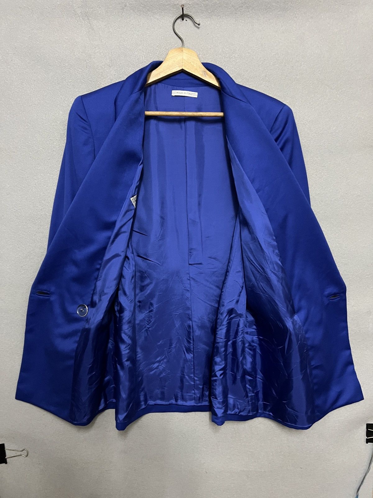 Vintage 542. Gianni Versace Vintage Royal Blue Luxury 90s Piece Size L / US 10 / IT 46 - 3 Thumbnail