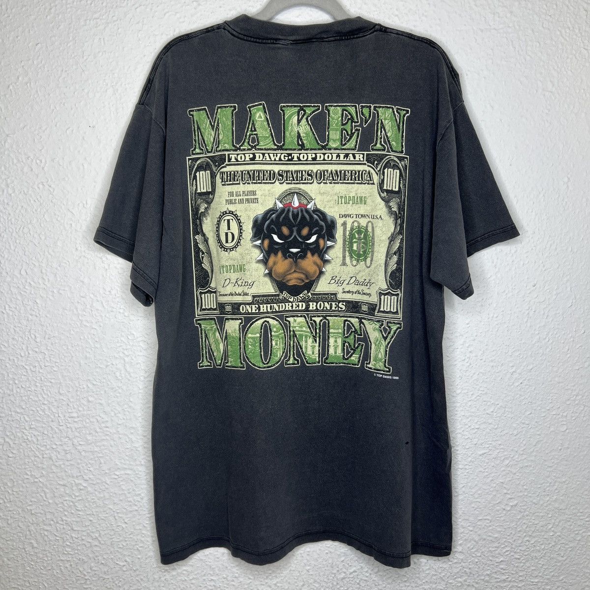 Top Dawg Entertainment Top Dawg Vintage Tshirt Tee Make’n Money 1995 Dollar Rare Size US XL / EU 56 / 4 - 1 Thumbnail