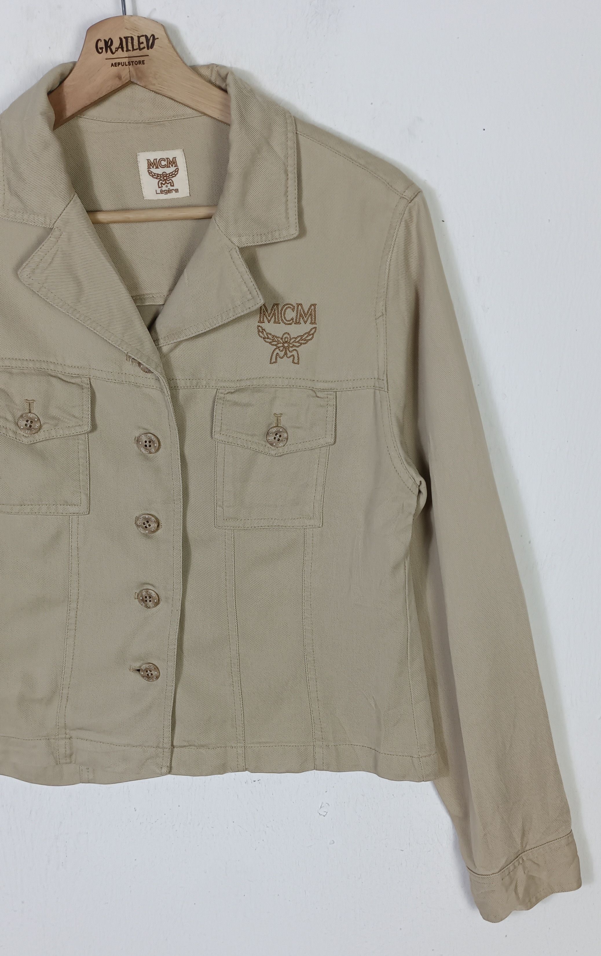 MCM MCM Legere Embroidered Logo Trucker Jacket Size M / US 6-8 / IT 42-44 - 5 Thumbnail