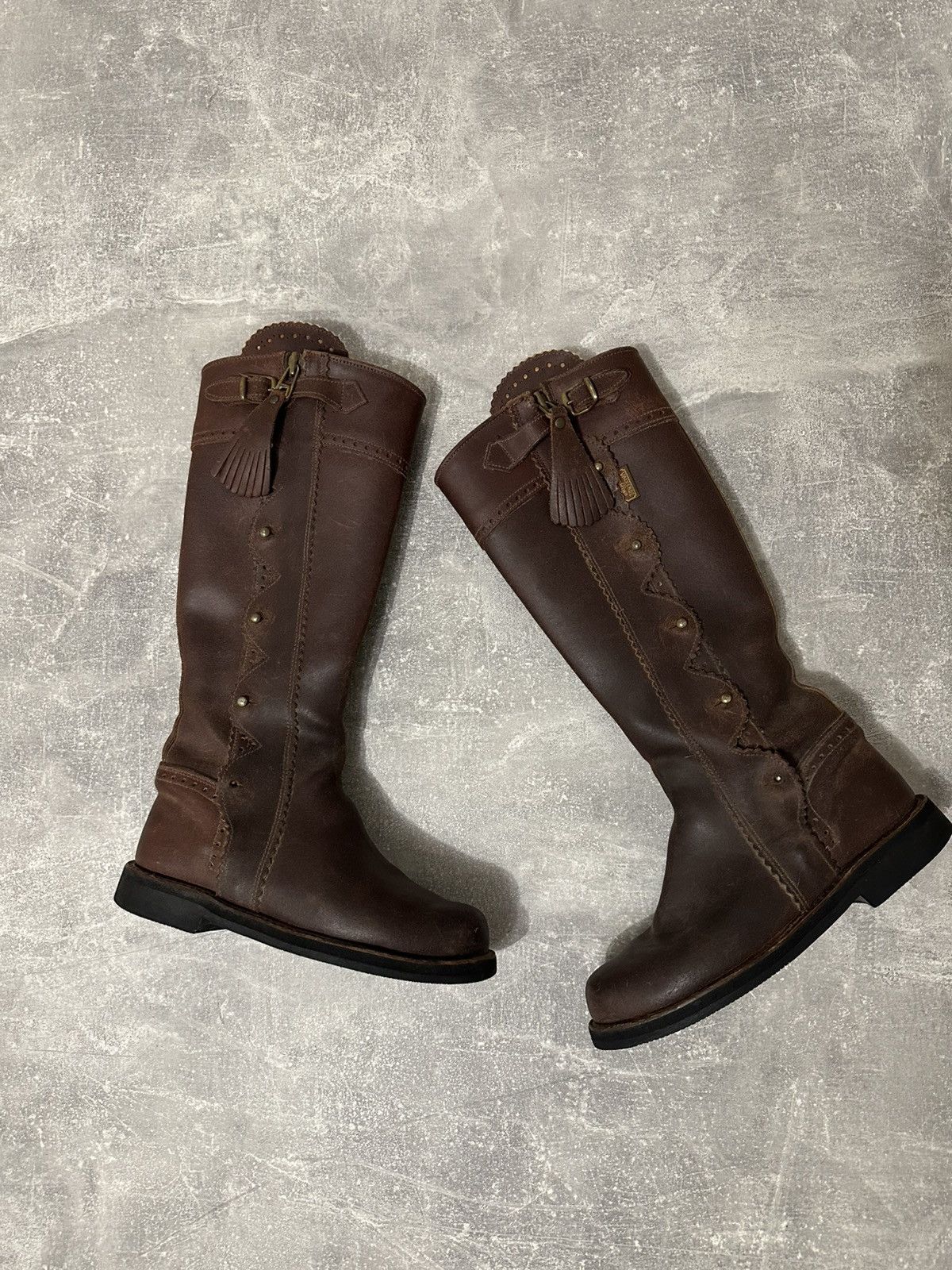 Vintage Vintage high boxer boots moto biker shoes core Size US 8 / IT 38 - 1 Thumbnail