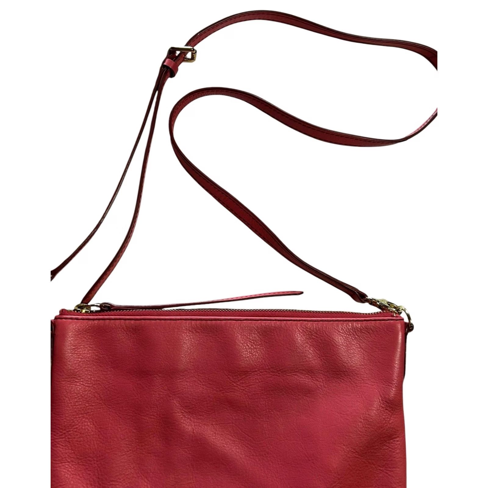 Fossil Fossil Sydney Crossbody Purse Pink Leather Shoulder Handbag Womens Top Zip Pebbled Leather Size S / US 4 / IT 40 - 6 Thumbnail