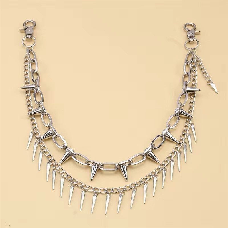 Jewelry 2 Layered Punk Chain On The Jeans Pants Size ONE SIZE - 2 Thumbnail