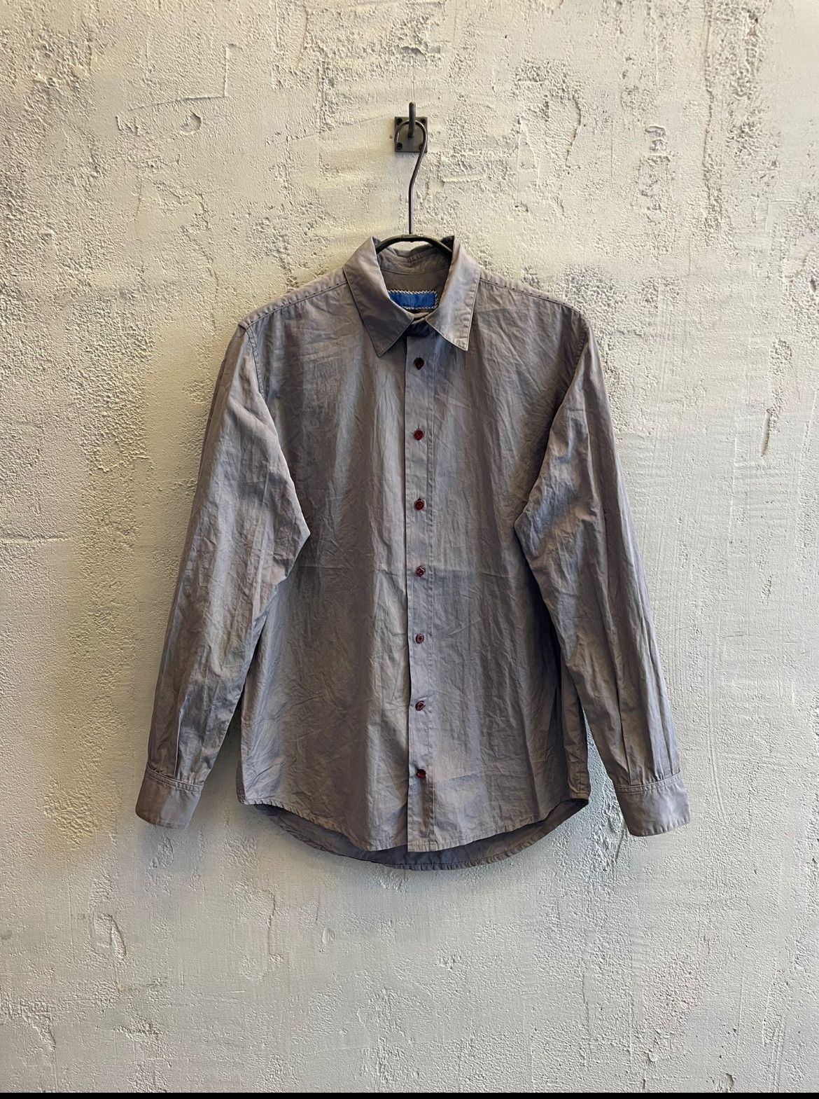 image of Geoffrey B Small Cotton Shirt in Blue, Men's (Size Large)