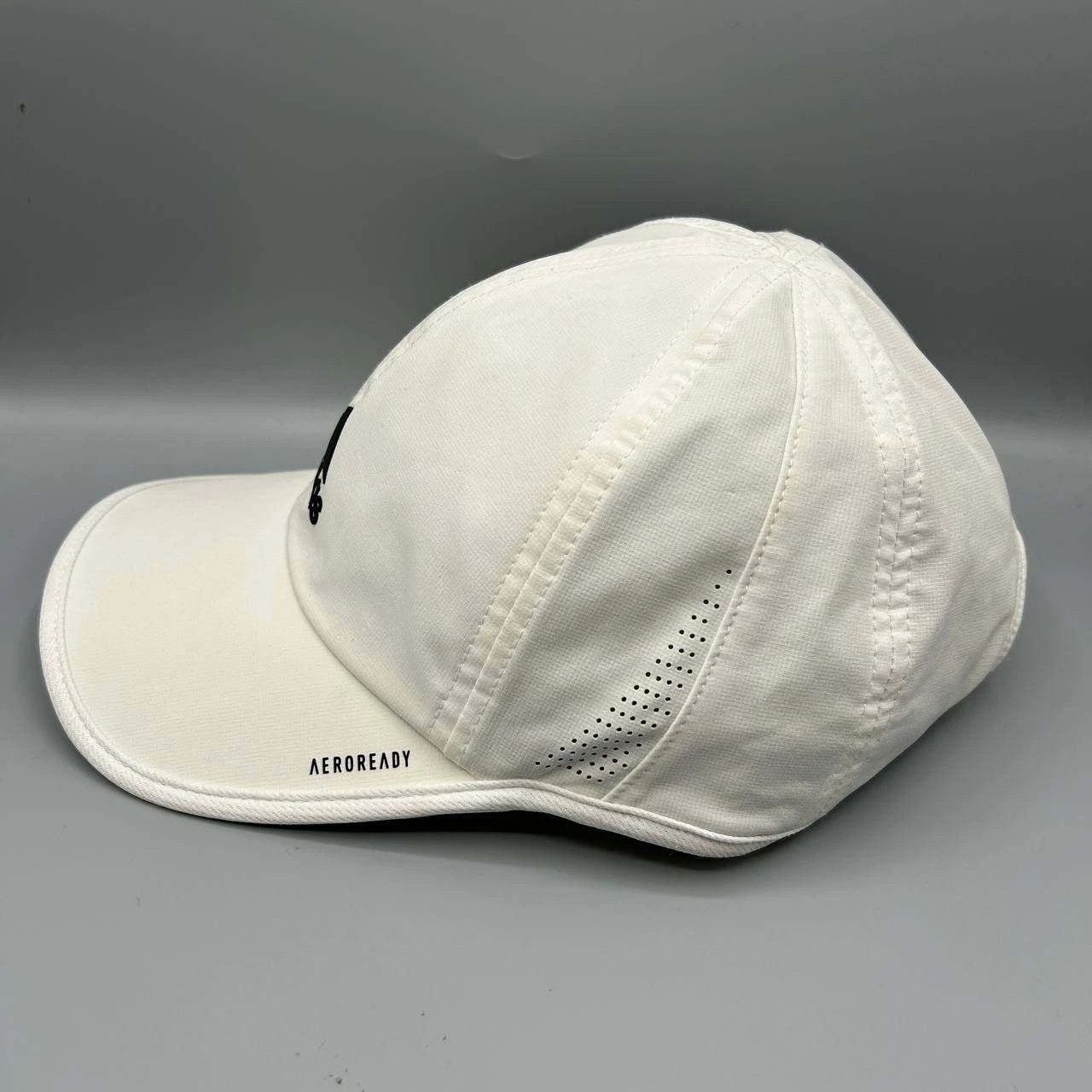 Adidas Adidas 3 Stripes Aeroready Hat Men White Gray Strap Back Cap Size ONE SIZE - 5 Thumbnail