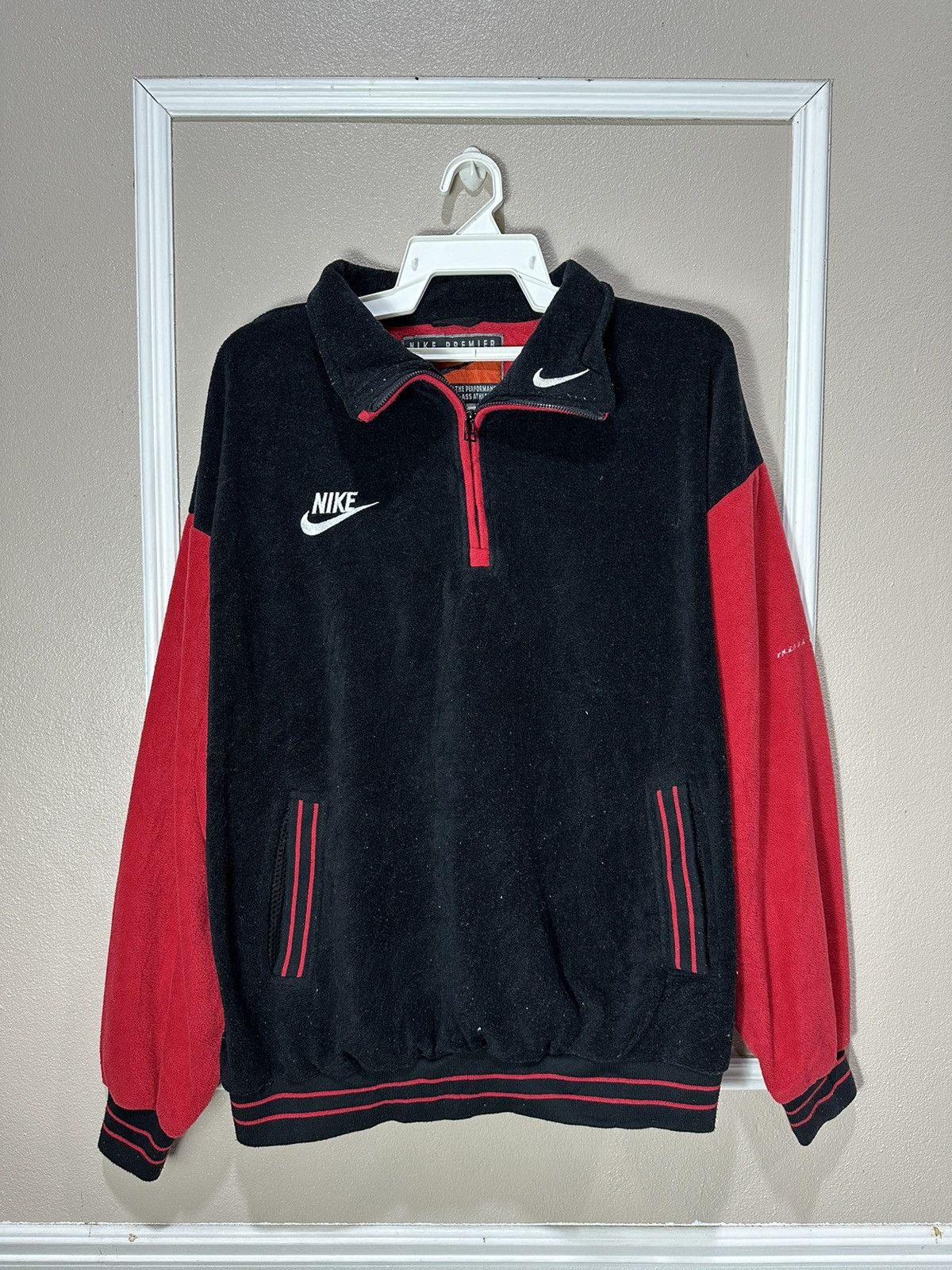 Nike × Vintage Vintage Nike Half Zipper 90s Size US L / EU 52-54 / 3 - 1 Thumbnail