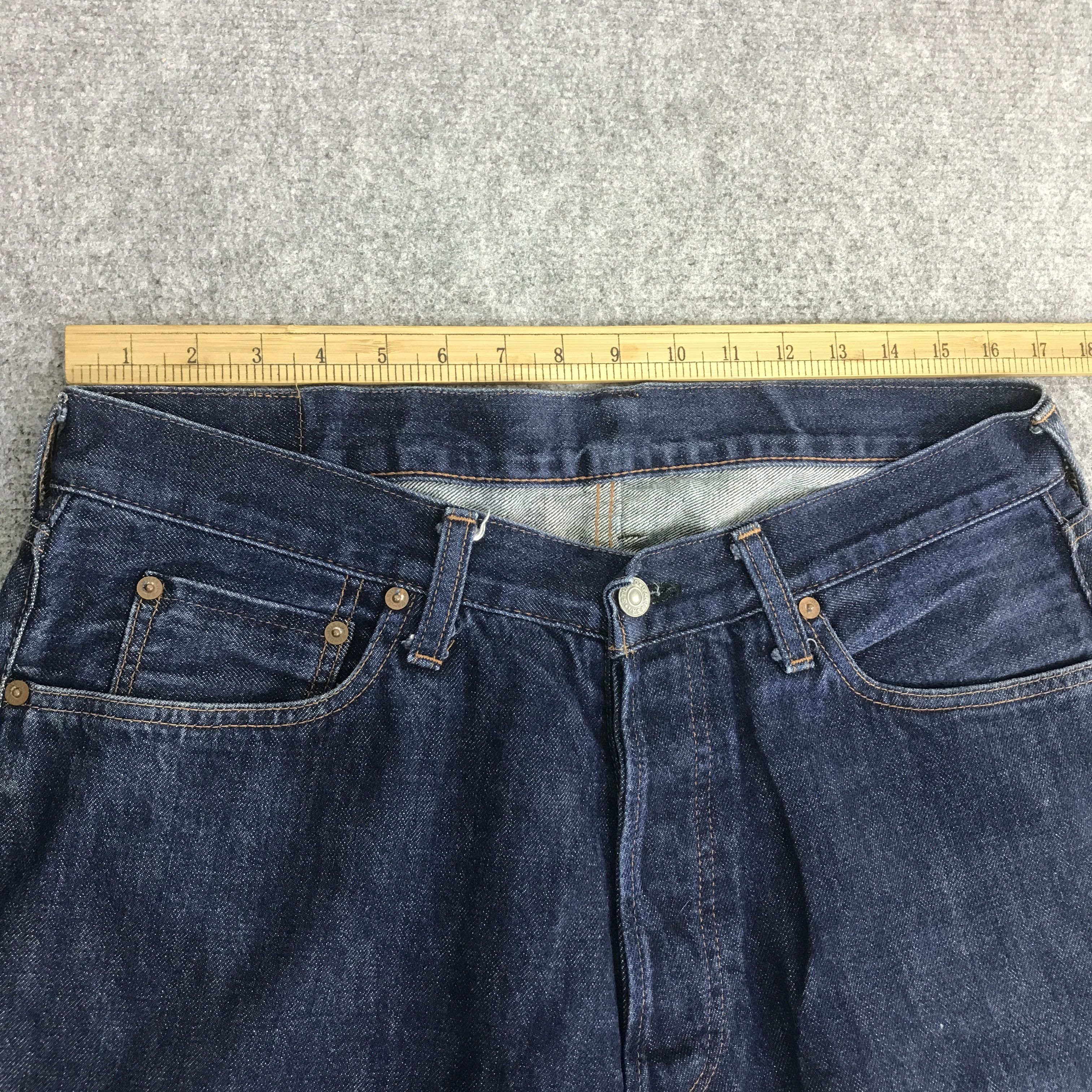 Studio D'Artisan STUDIO D'ARTISAN BLUE DENIM RED LINE DENIM PANTS K130B4 Size US 33 - 7 Thumbnail