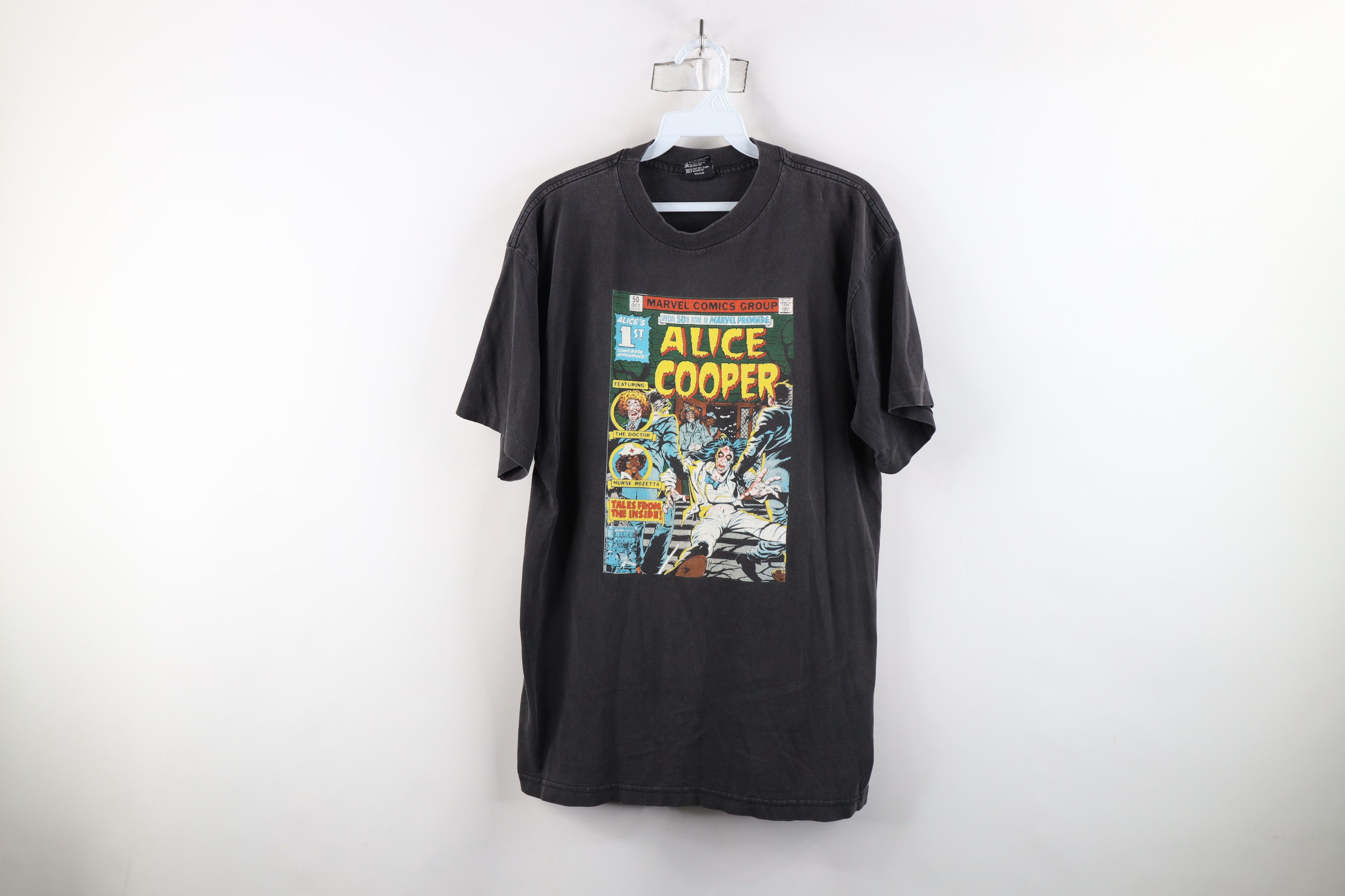 Vintage Vintage 90s Marvel Comics Cooper Band Tour T-Shirt Black Size US L / EU 52-54 / 3 - 1 Thumbnail