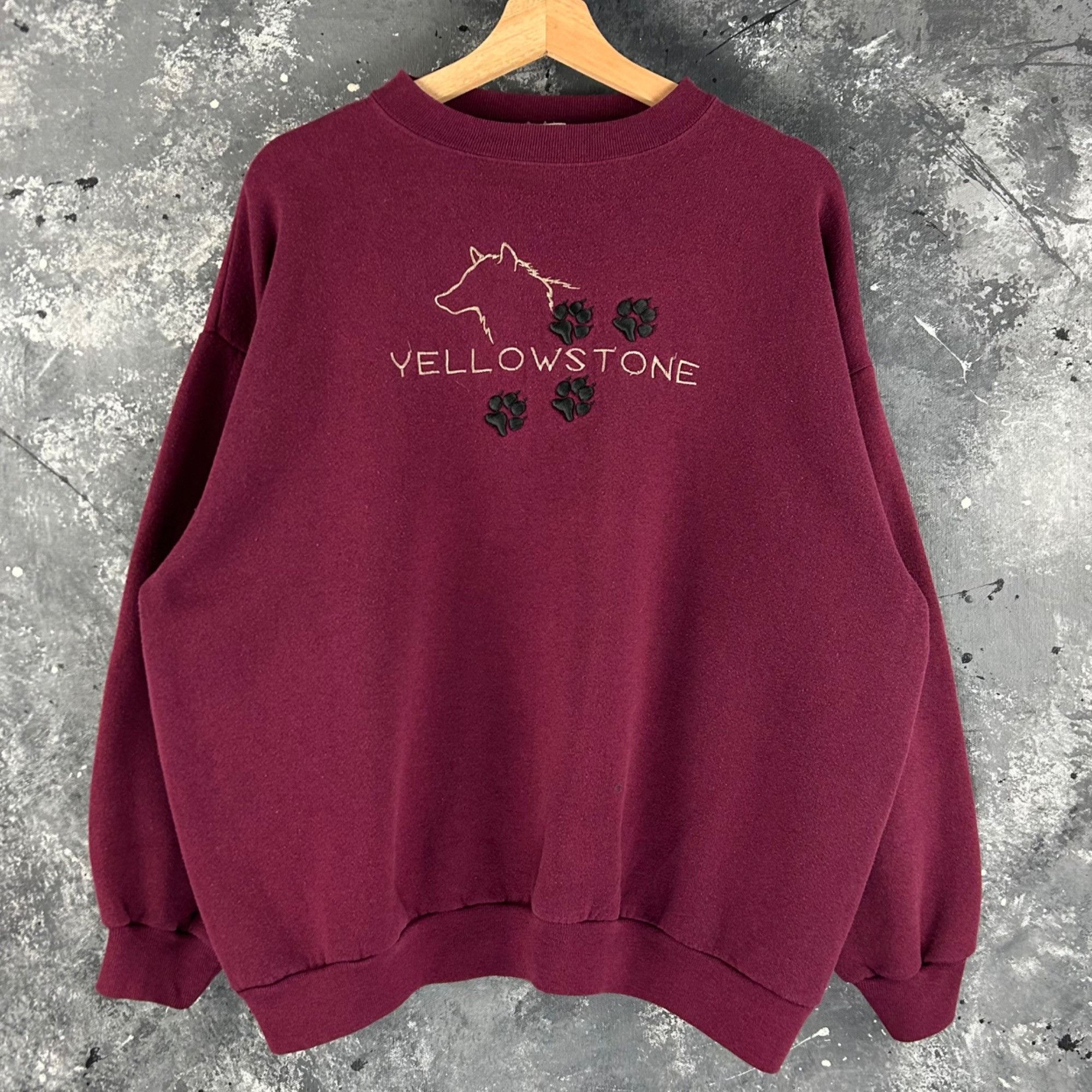 Vintage Vintage 1990’s Yellowstone nature embroidered sweatshirt Size US L / EU 52-54 / 3 - 1 Thumbnail