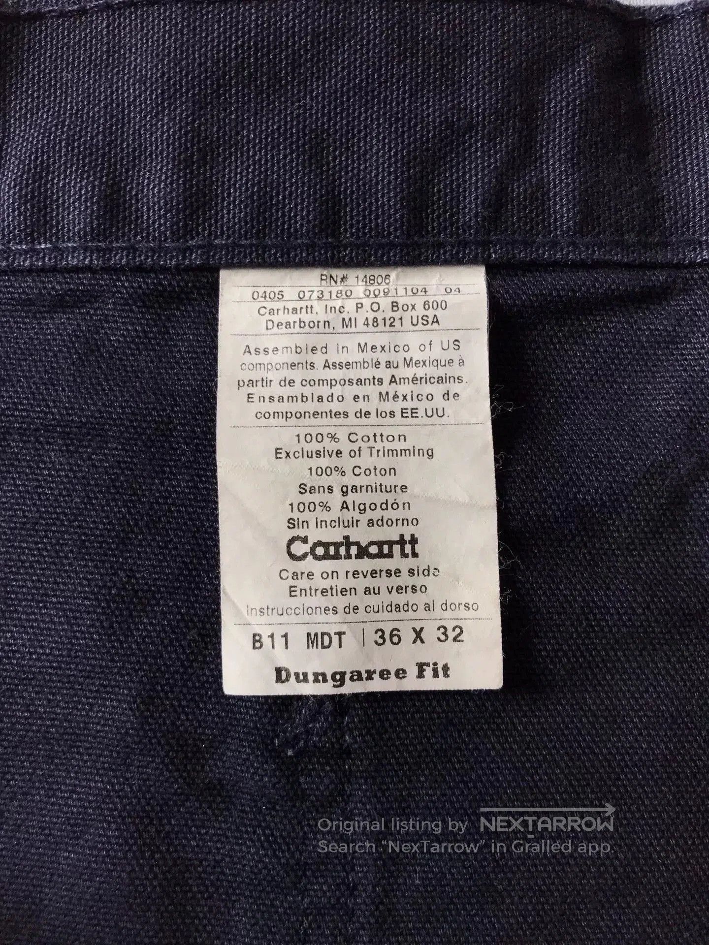 Carhartt Carhartt B11 MDT Washed Canvas Work Pants. Size US 36 / EU 52 - 9 Thumbnail