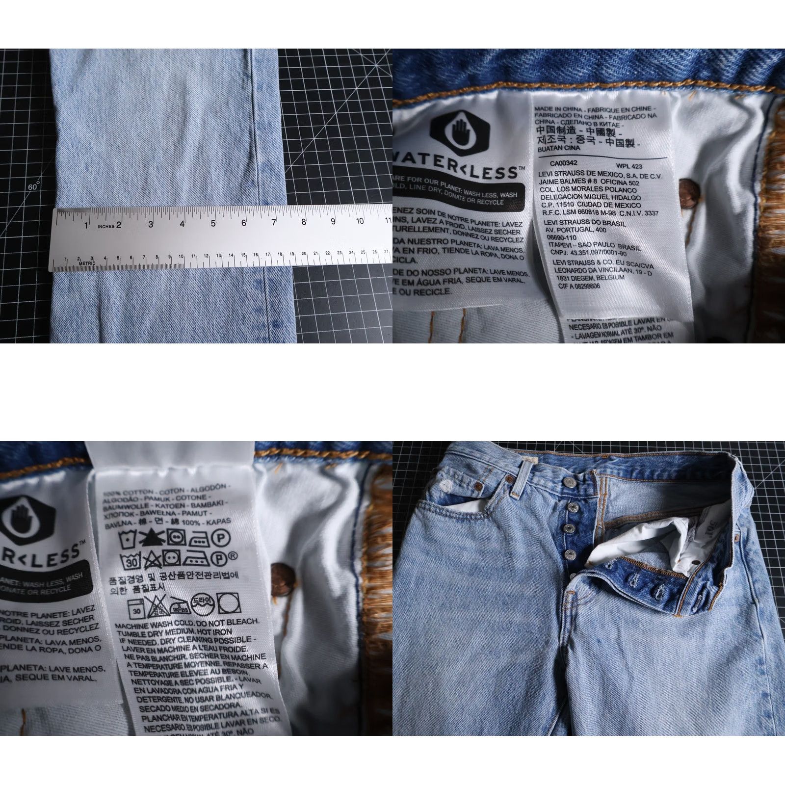 Levi's Levi's Premium 501 Jeans Women 26 x 32 Blue Big E Denim Button Fly 100% Cotton Vintage N/A Size 26" / US 2 / IT 38 - 9 Thumbnail
