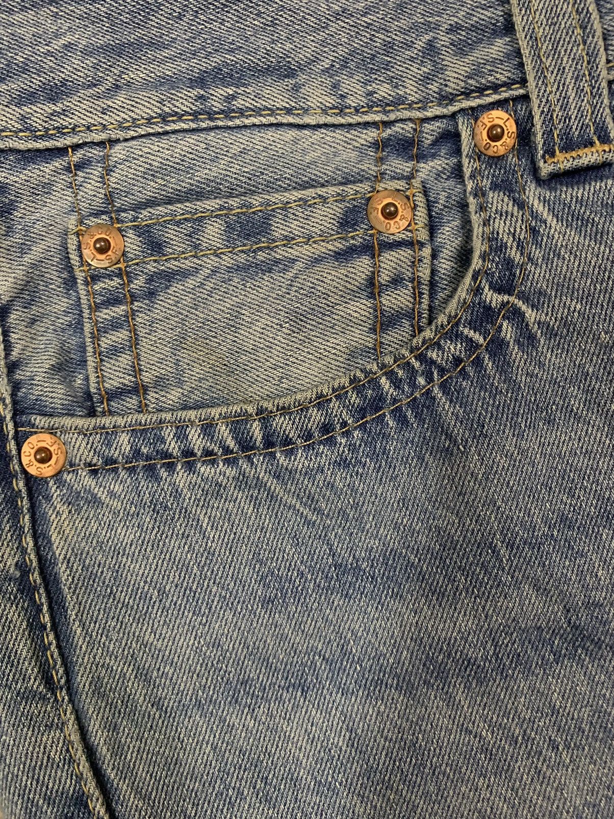 Levi's Vintage Clothing Vintage Y2K Levis Big E Stay Loose Straight Blue Wash Jeans Size US 34 / EU 50 - 6 Thumbnail