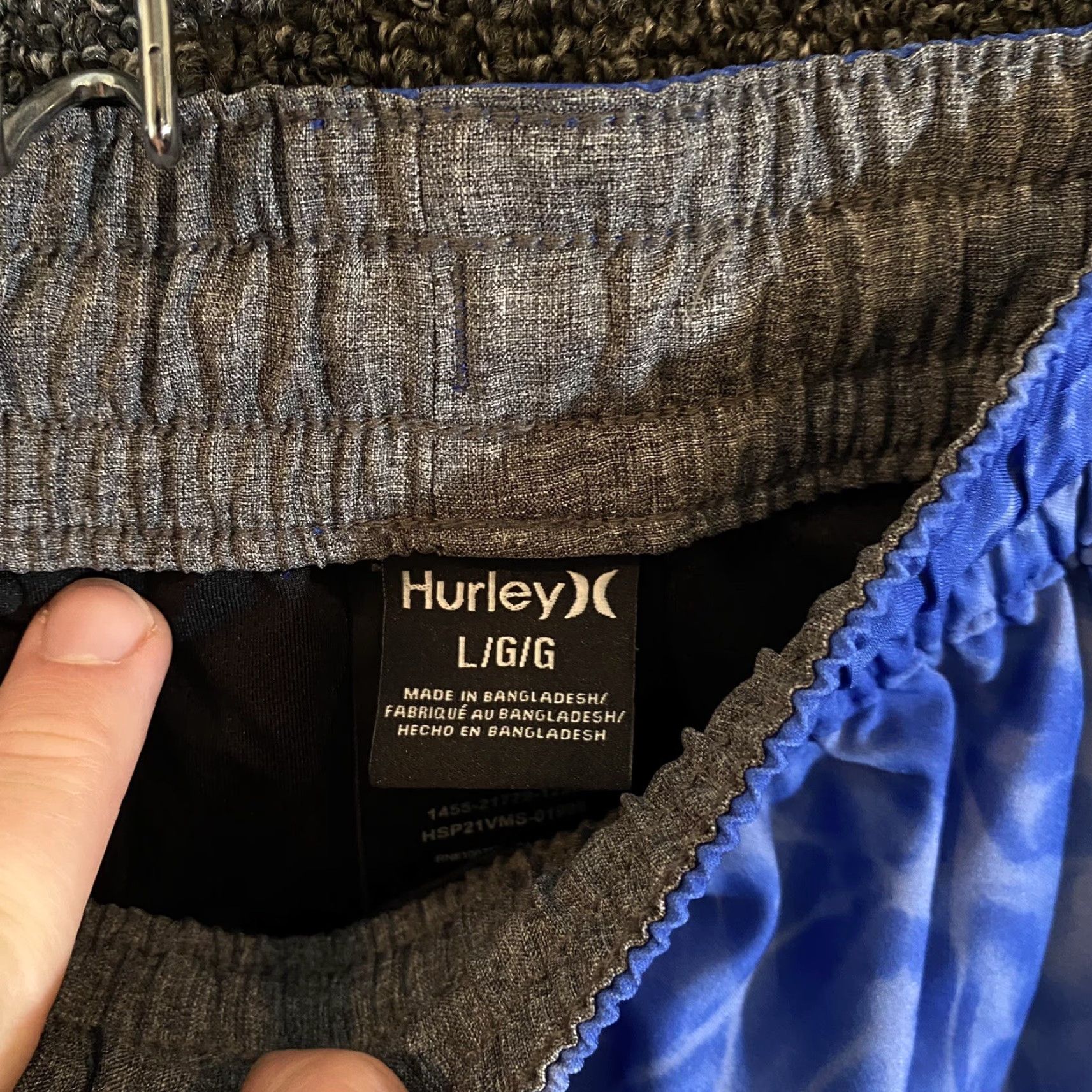 Hurley VINTAGE Hurley Shorts Mens Large Athletic Blue 8-Inch Inseam Water Drawstring Size US 33 - 6 Thumbnail