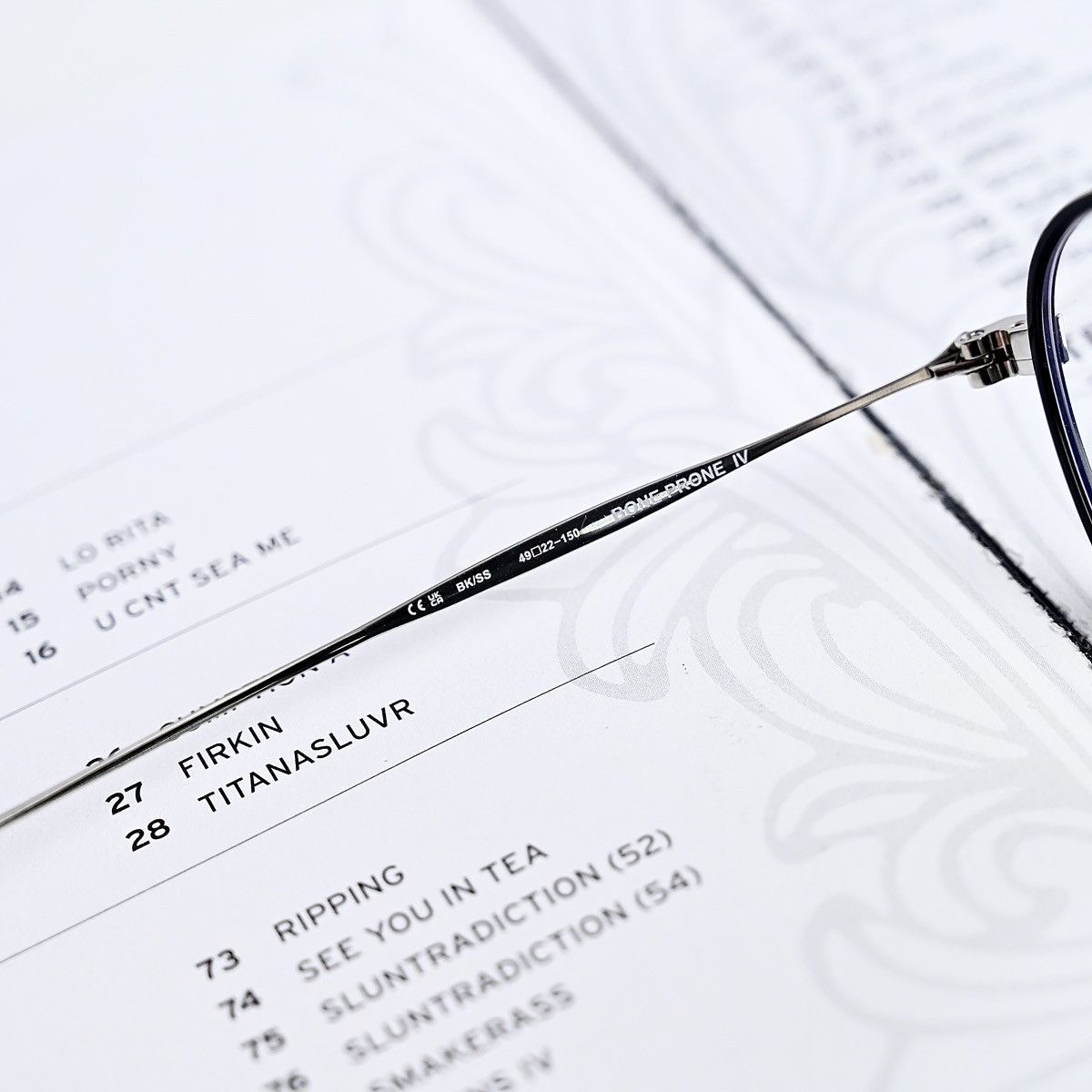 Chrome Hearts CHROME HEARTS BONE PRONE IV GLASSES Size ONE SIZE - 9 Thumbnail