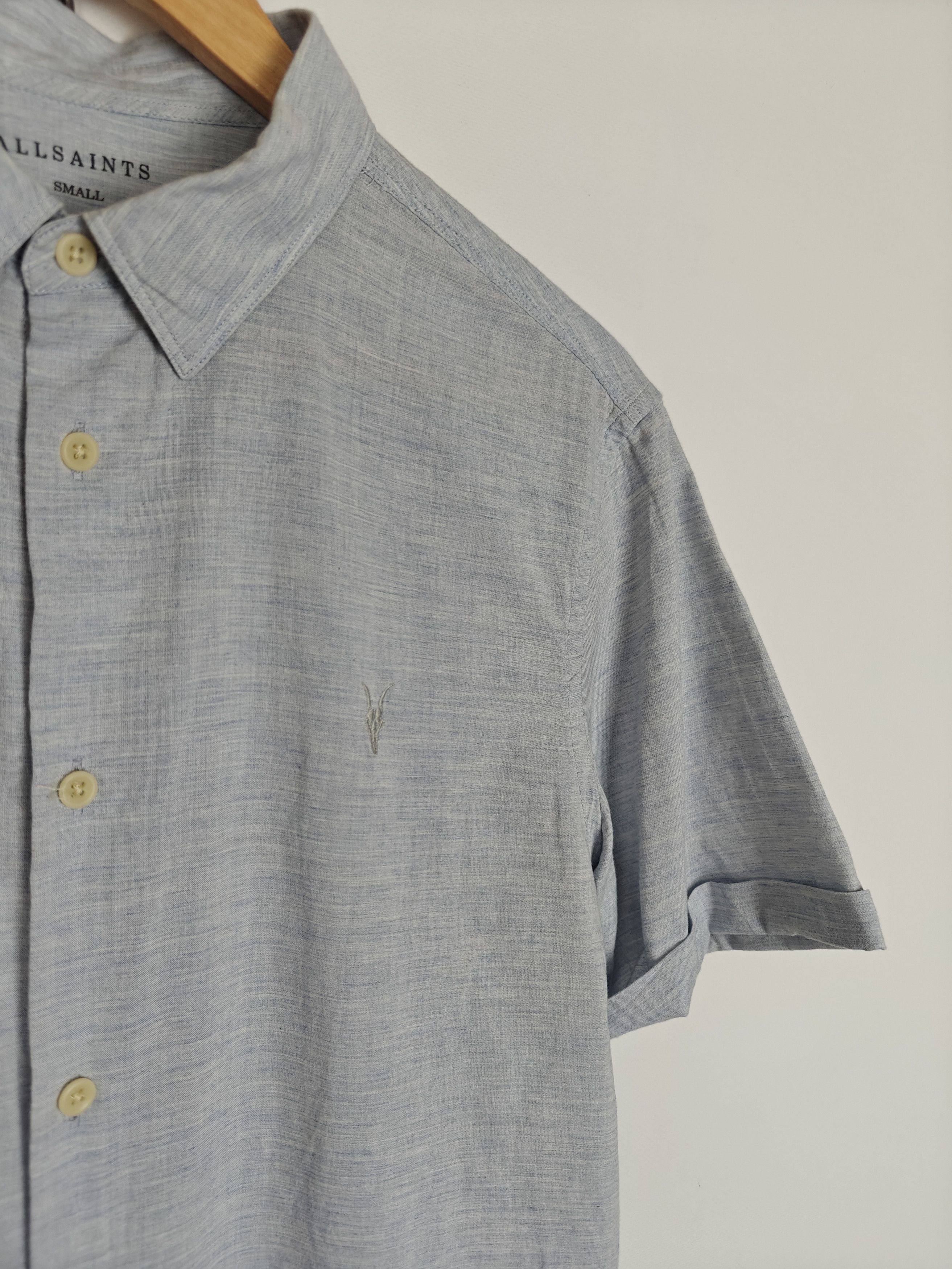 Allsaints Allsaints Avila SS Shirt Small Logo Light Blue size S Size US S / EU 44-46 / 1 - 4 Thumbnail