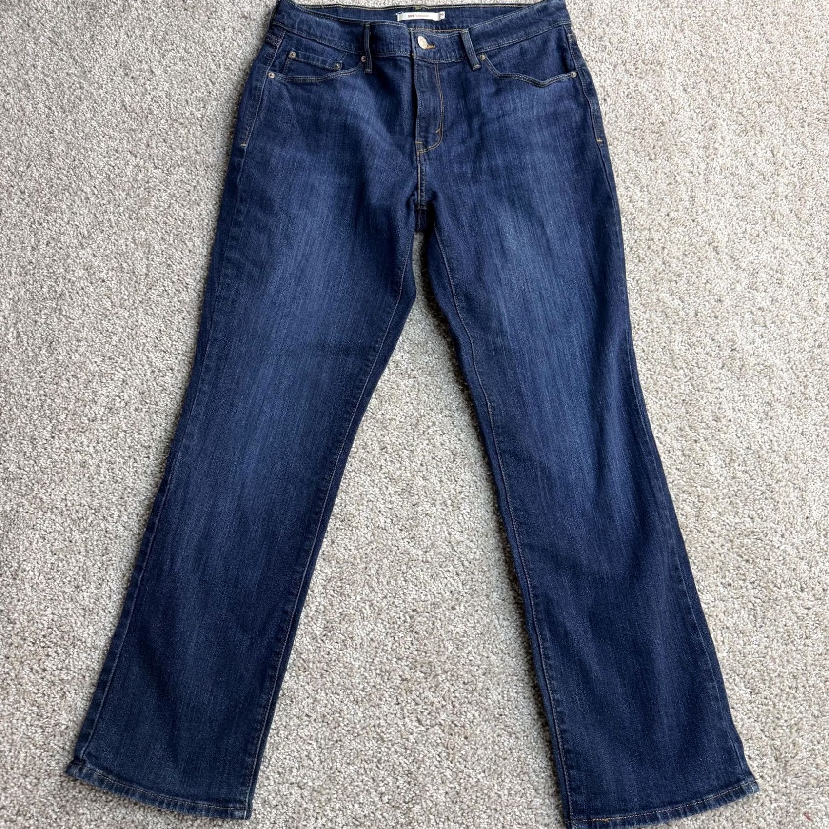 Levi's Levis 505 Jeans Womens 29 Medium Blue Denim Regular Straight Stretch Casual Size 29" - 3 Thumbnail