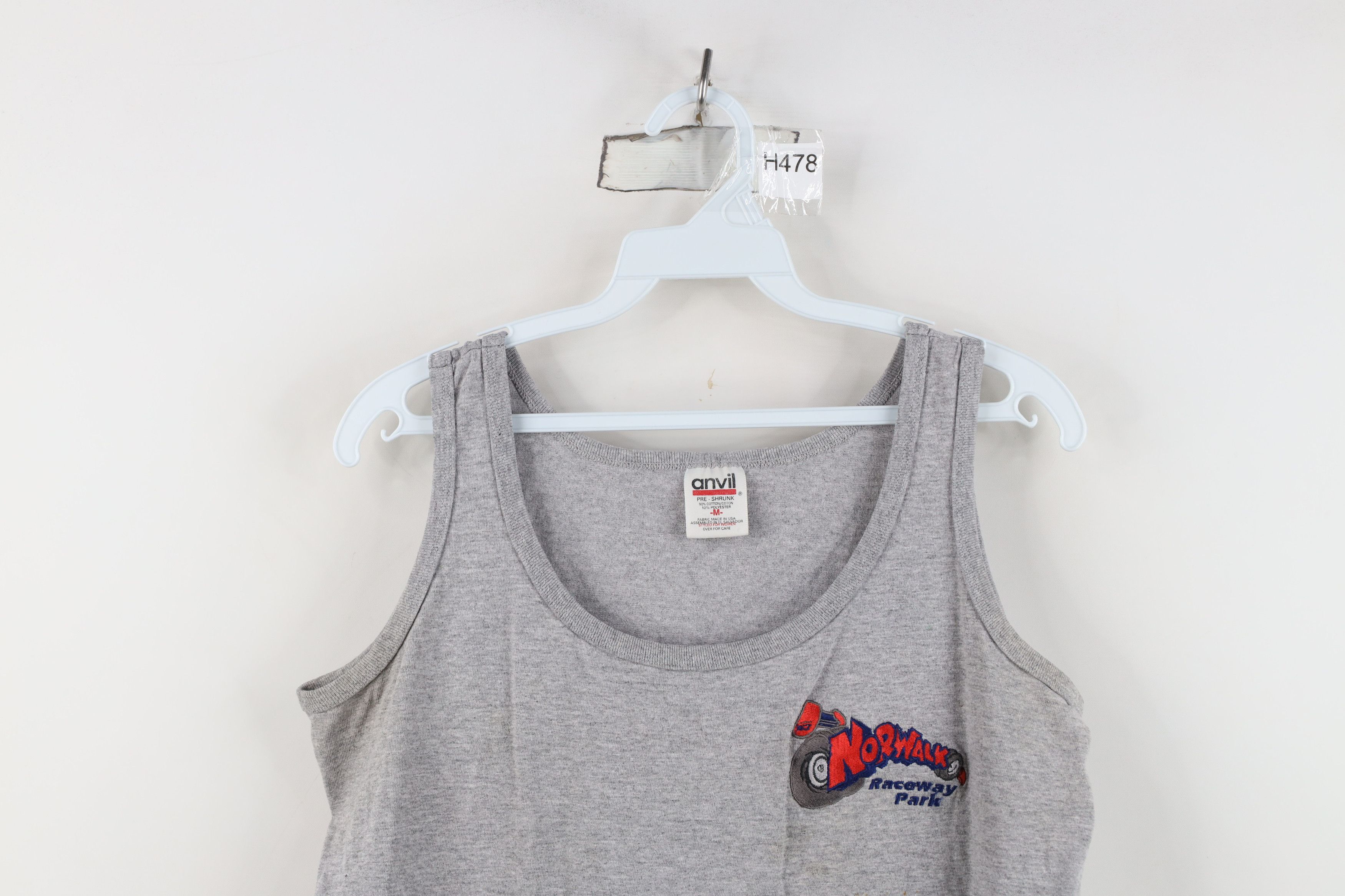 Vintage Vintage 90s Raceway Park Tank Top T-Shirt Heather Gray Size M / US 6-8 / IT 42-44 - 2 Thumbnail