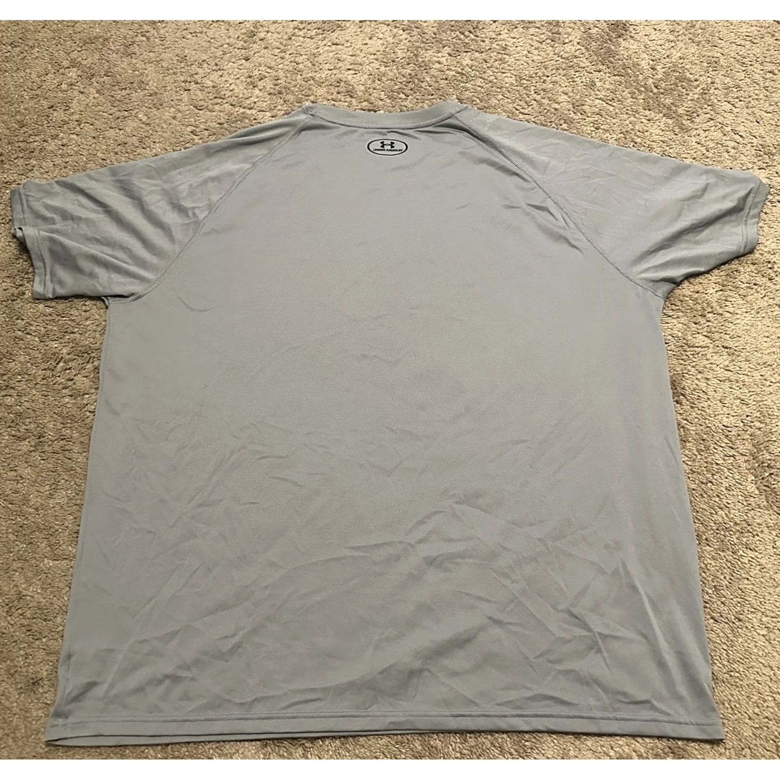 Under Armour Under Armour Shirt Mens 3XL HeatGear Breathable Workout Gray Short Sleeve Crew Neck Logo T-Shirt Mens Activewear Regular Fit Light Polyester Solid Size US XXL / EU 58 / 5 - 3 Thumbnail
