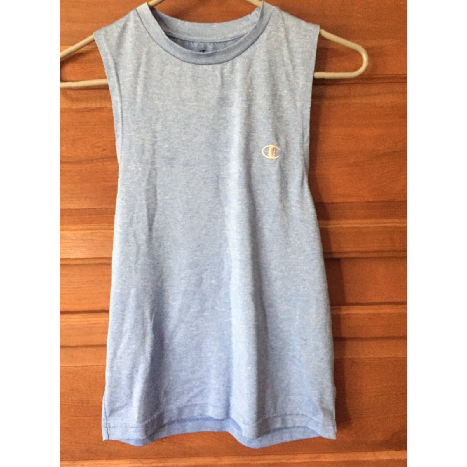 Champion Champion Men's Tank Shirt, Blue, Size M, Sleeveless, Regular, Weightlifting Running Basketball, Type: Tank Size US M / EU 48-50 / 2 - 2 Thumbnail