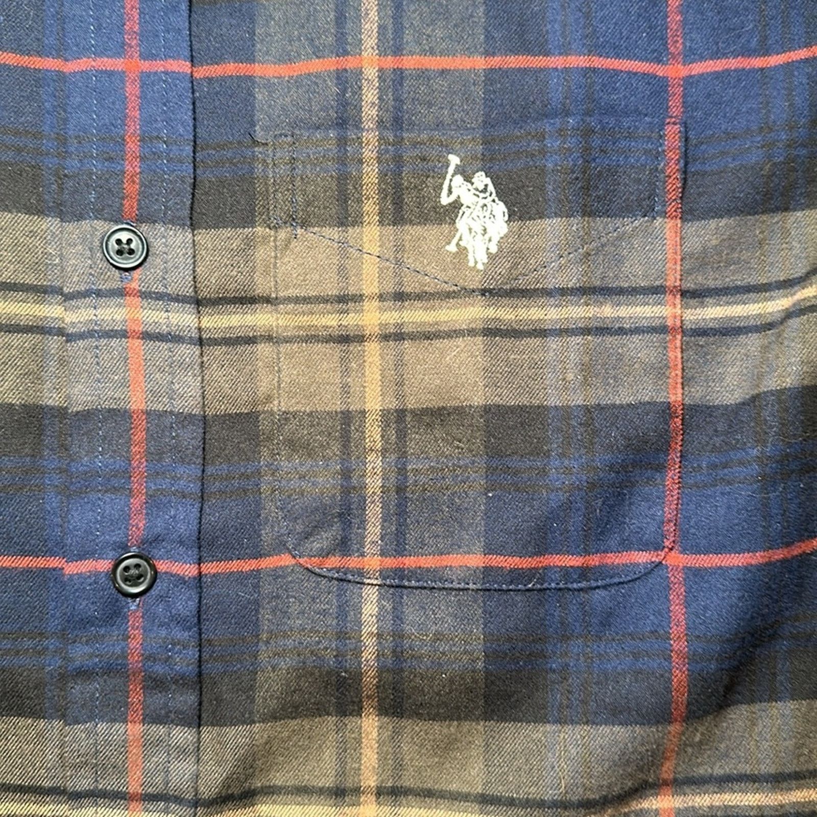 U.S. Polo Assn. U.S. Polo Assn. Stretch Flannel Long Sleeve - Small Size US S / EU 44-46 / 1 - 5 Thumbnail