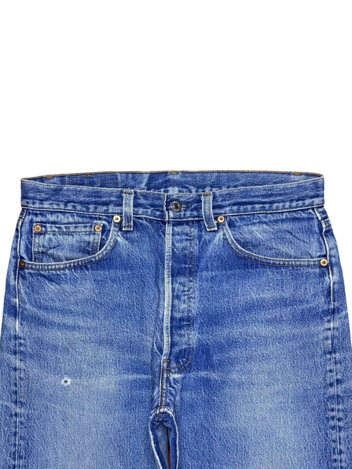 Levi's Vintage 90s Levis 501xx Mud Wash Distress Loose Jeans Size US 32 / EU 48 - 4 Thumbnail
