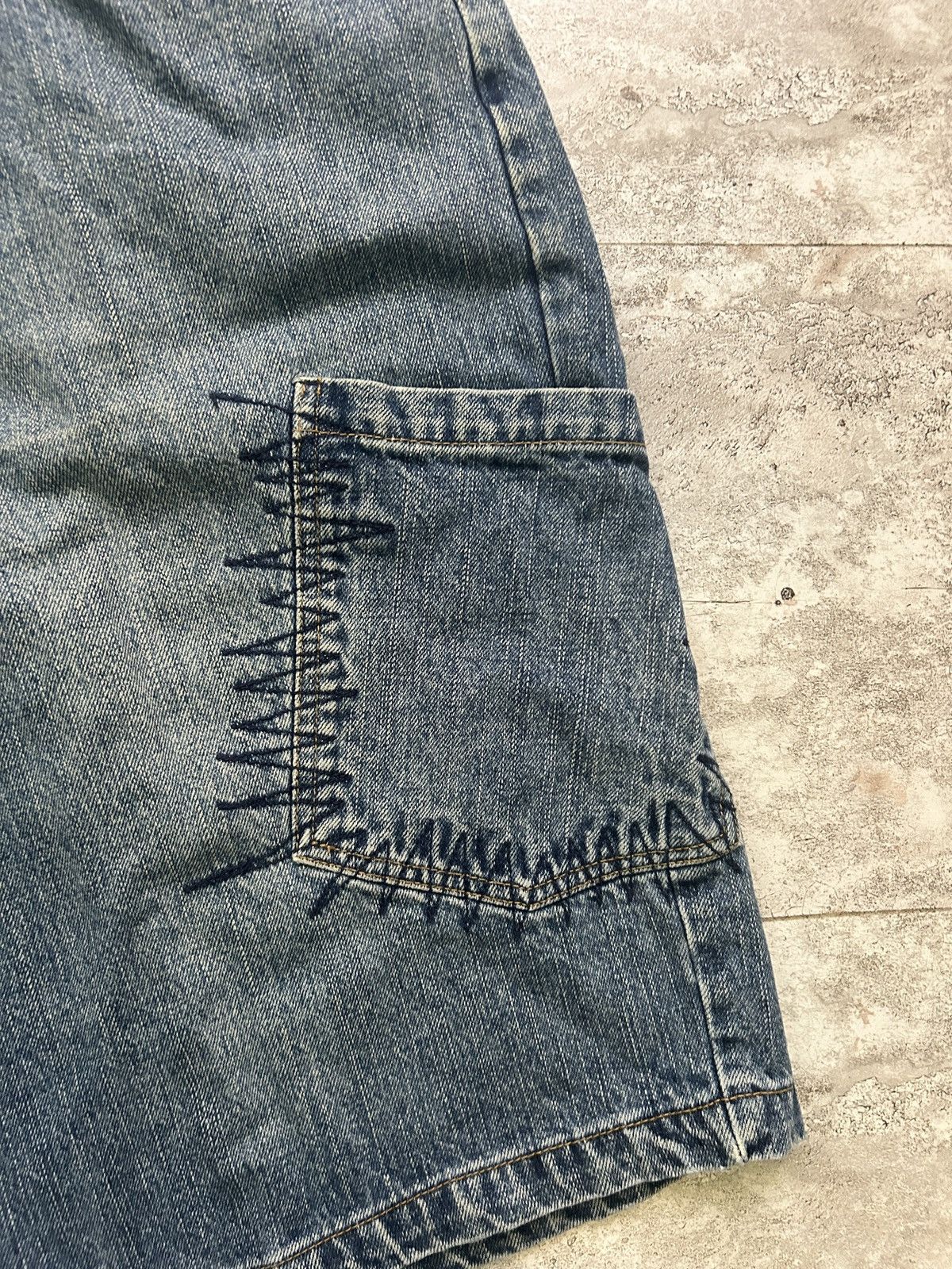 Other × Vintage Rare vintage denim shorts with unique patchwork design Size US 38 / EU 54 - 3 Thumbnail