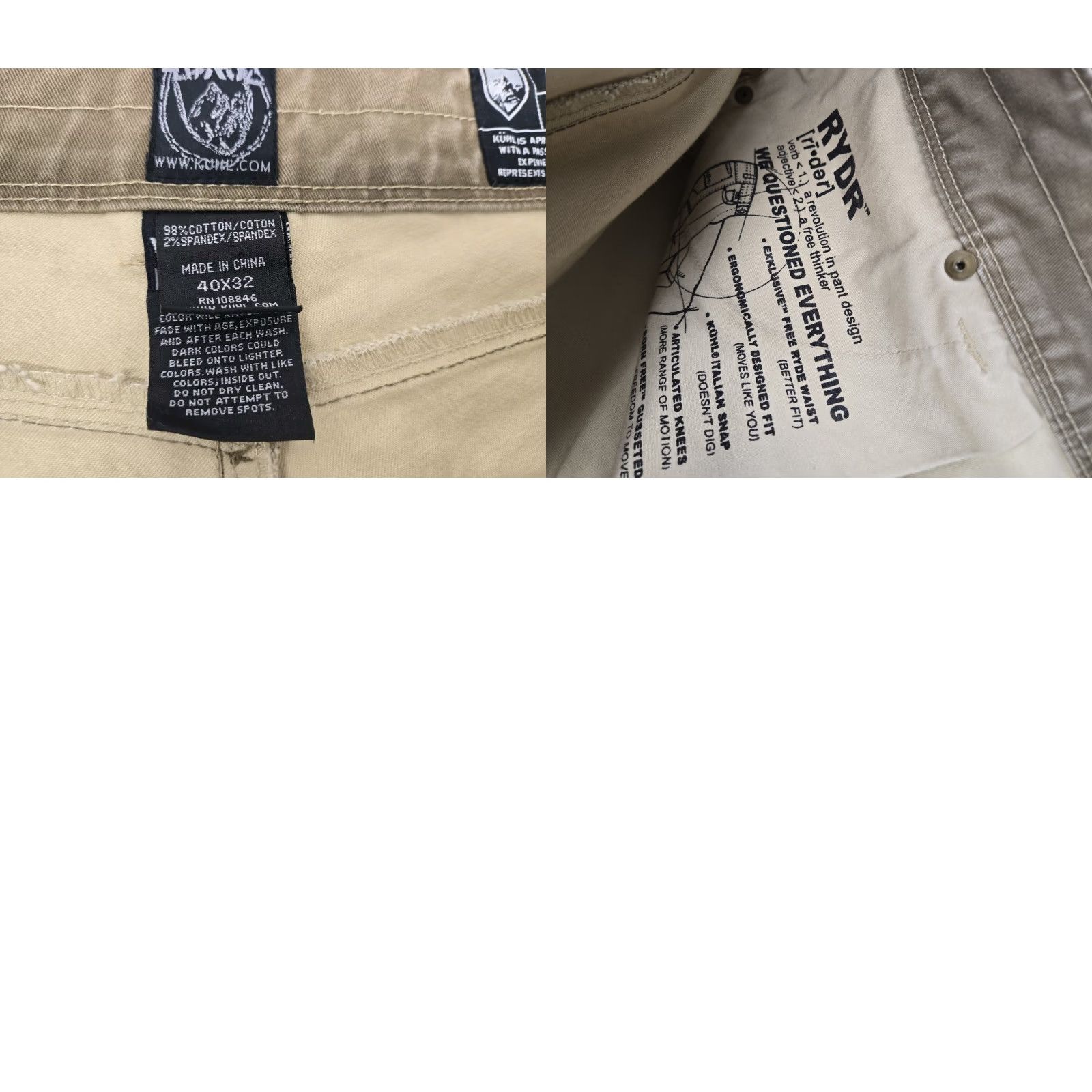 Vintage VINTAGE KUHL Rydr Pants Mens 40x29 Brown Canvas Outdoor Hiking Chino Pockets Stretch Regular 29 Inseam Mens Size US 40 / EU 56 - 10 Thumbnail