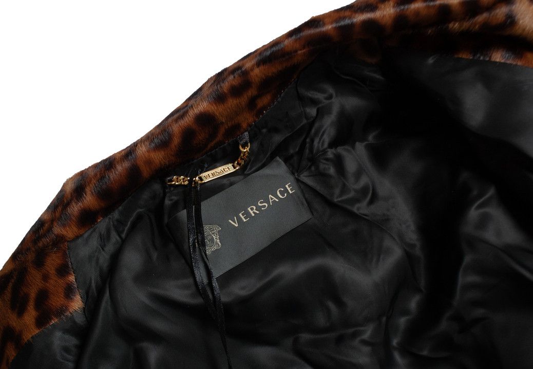 Versace Versace, Ponyskin leopard biker jacket FW24 Size US S / EU 44-46 / 1 - 8 Thumbnail