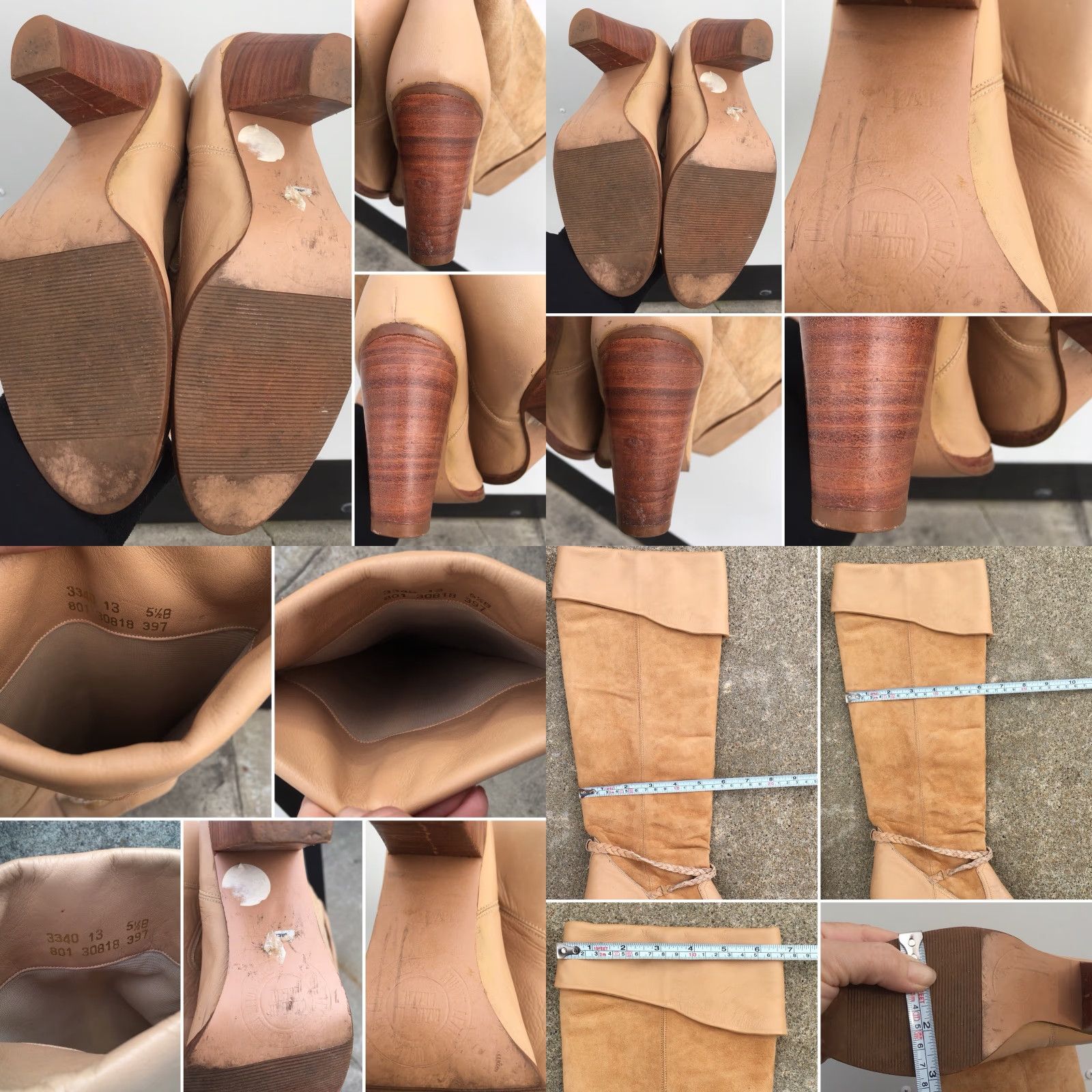 Vintage VINTAGE Cowboy Boots Leather Suede Western 5 1/2 B Beige 1970s 1980s Mens Womens Unbranded Shoes Medieval 70s 80s Western Look Size US 6 / IT 36 - 8 Thumbnail
