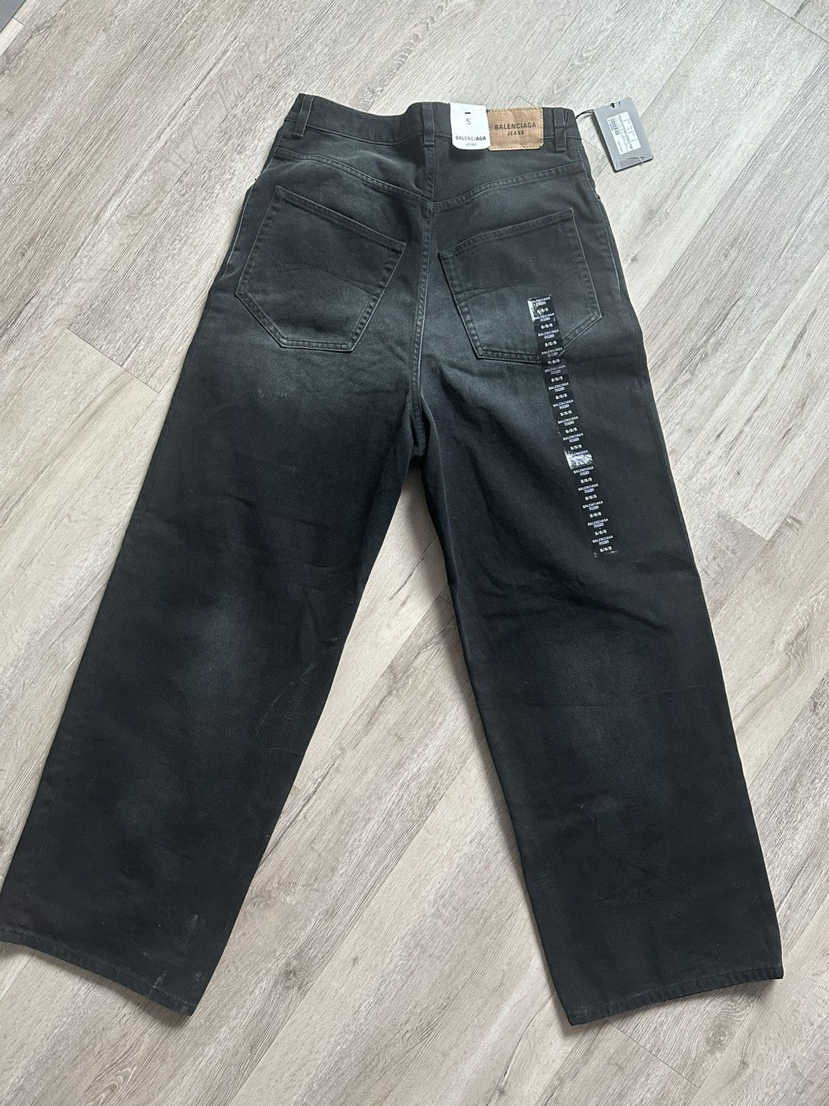 Balenciaga Denim Size Sticker Baggy Pants Jeans — CONSUMED