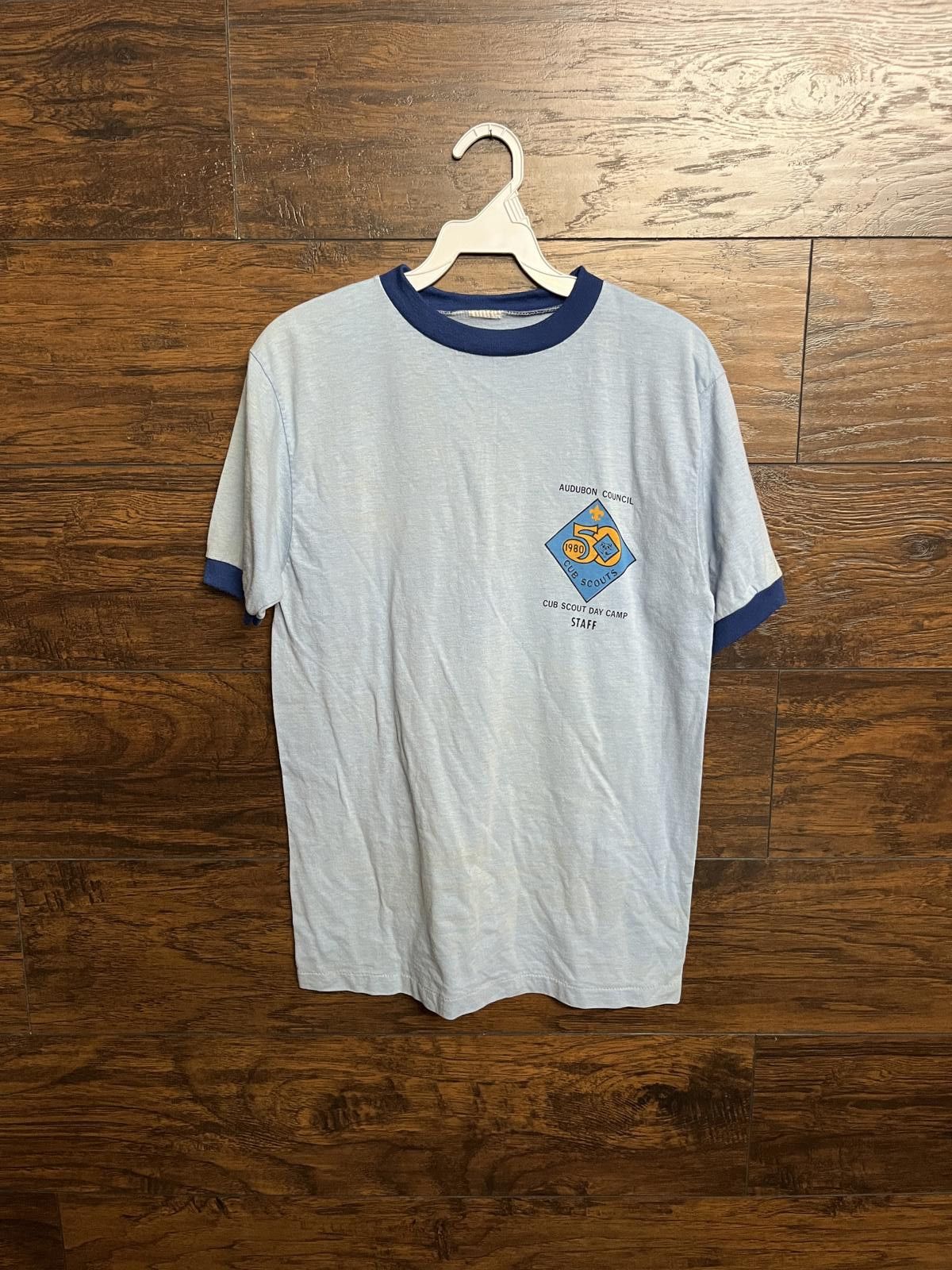 Designer VTG Cub Scouts 1980 Ringer Tee - Boy Scouts Day Camp Staff Size US M / EU 48-50 / 2 - 1 Thumbnail